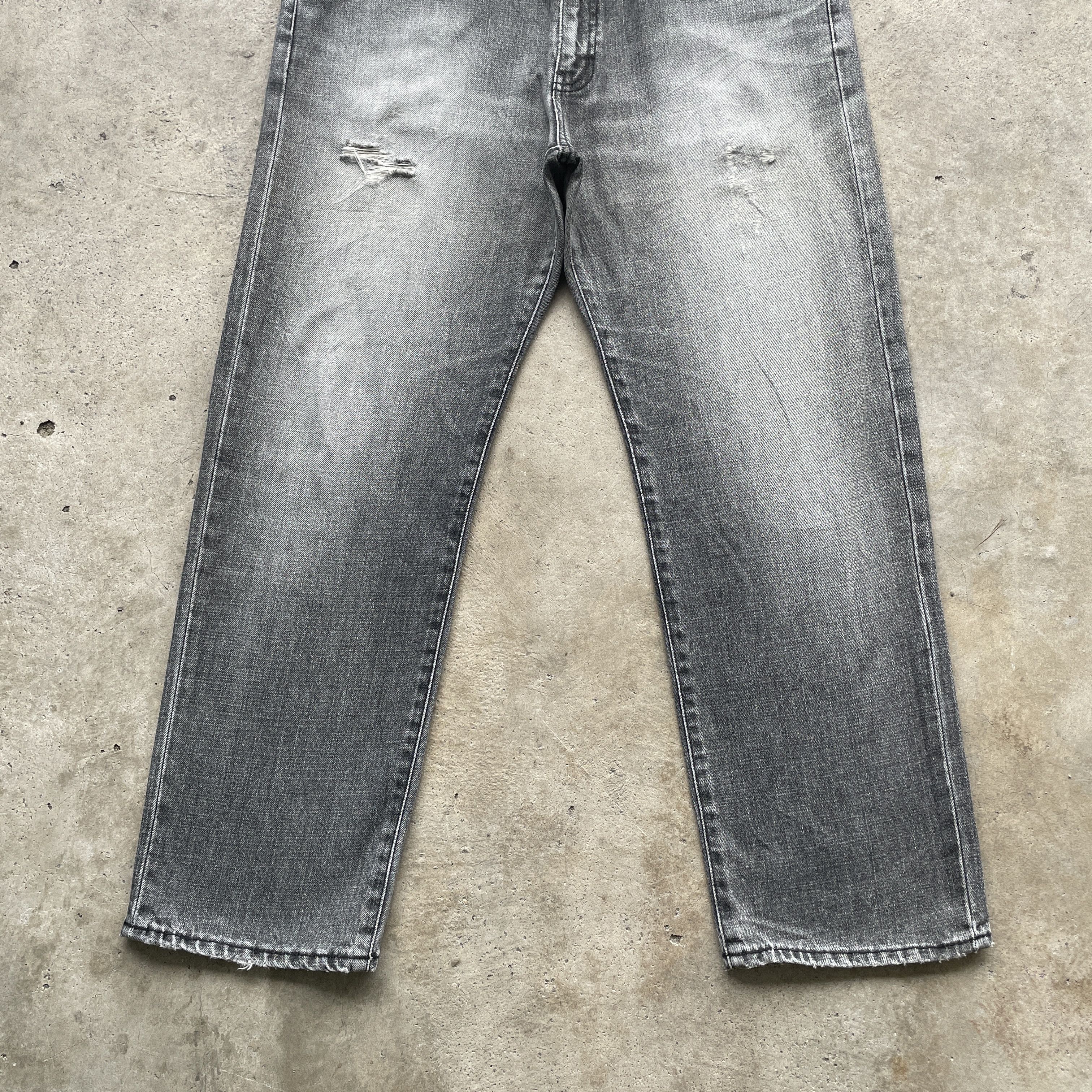 Japanese Brand VINTAGE JAPANESE DISTRESSED BLACK FADED JEANS PANTS W34 Size US 34 / EU 50 - 5 Thumbnail