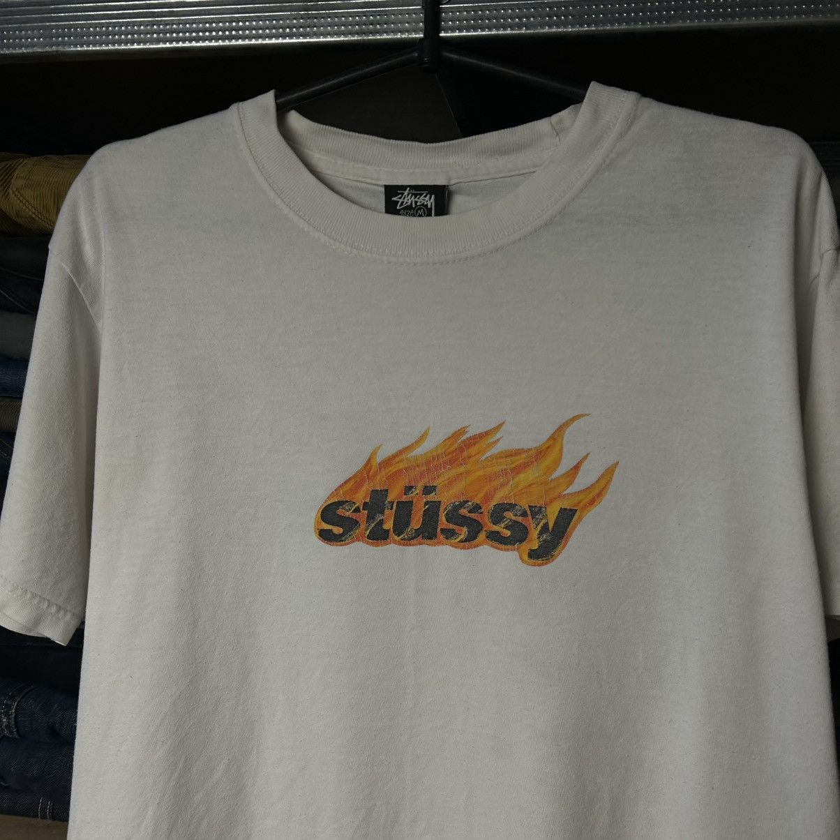 Stussy Vintage Stussy Big Fire Logo streetwear y2k opium tee Size US M / EU 48-50 / 2 - 2 Thumbnail