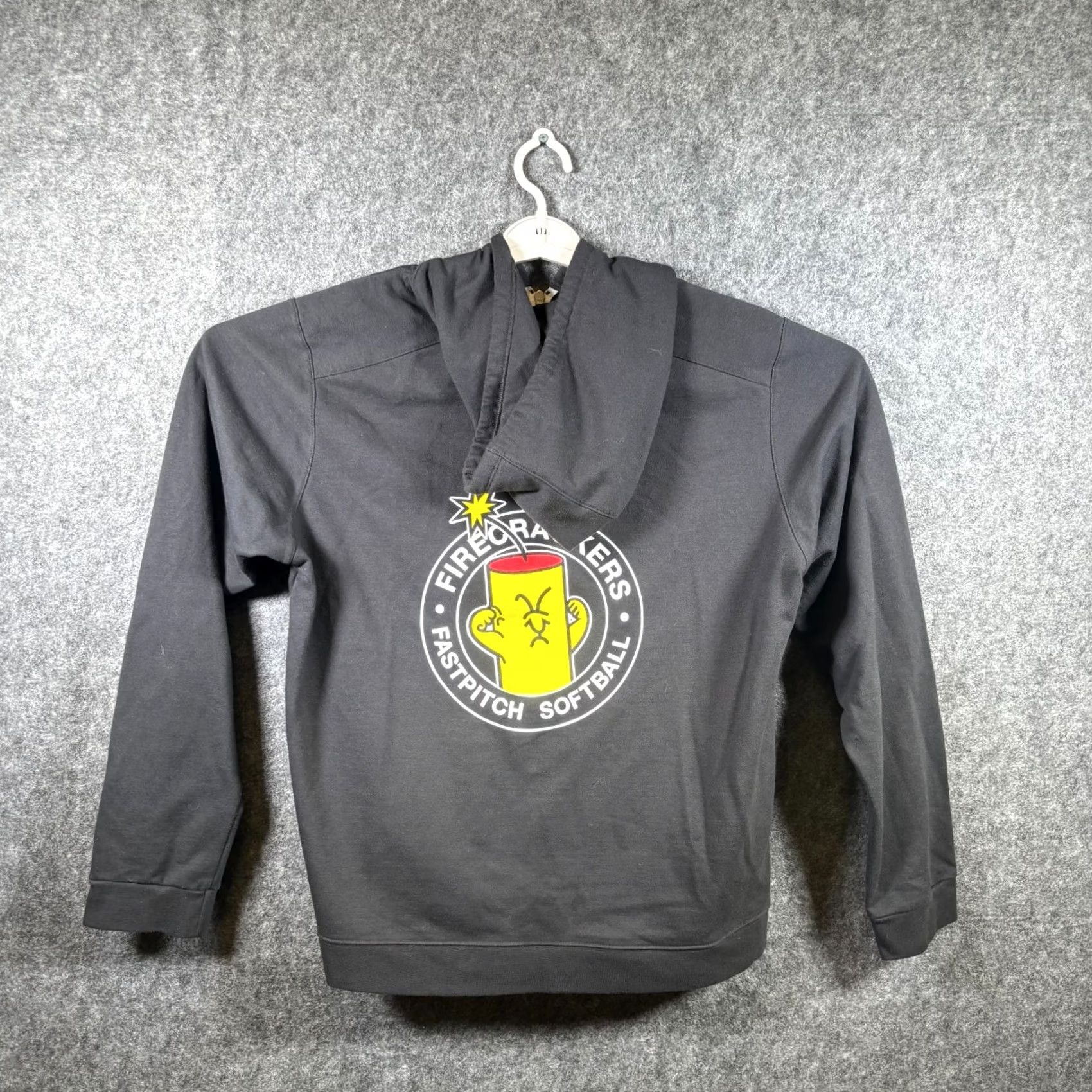 Vintage Firecrackers Gear Hoodie Men’s XL Gray Zip-Up Lined Full Zip Long Sleeve Graphic Print Size US XL / EU 56 / 4 - 2 Thumbnail