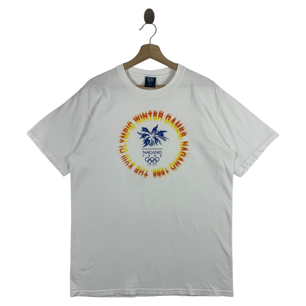 USA Olympics × Vintage Vintage OLYMPICS winter games nagano printed logo tee Size US L / EU 52-54 / 3 - 1 Thumbnail