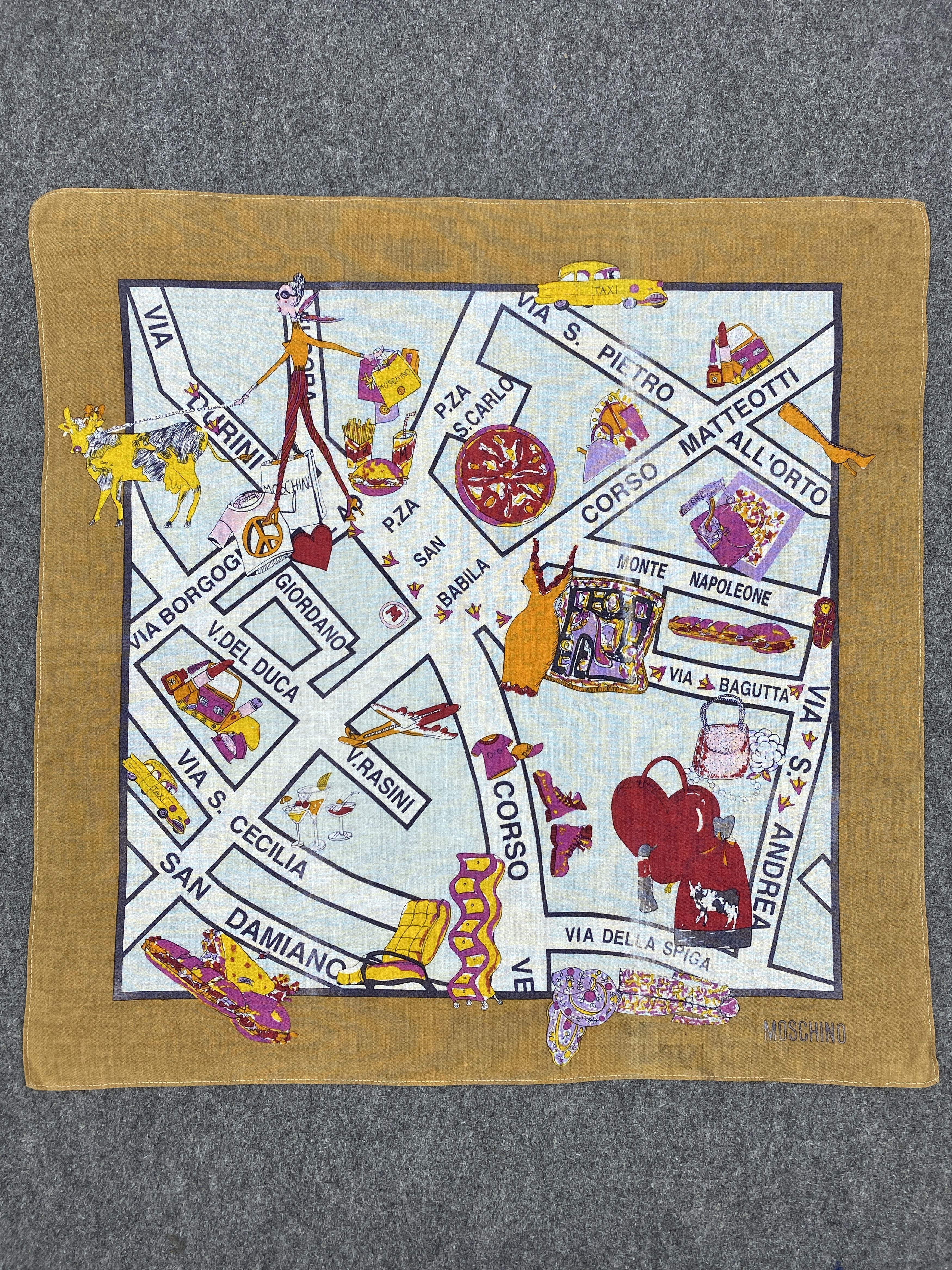 Moschino Vintage Moschino Scarf Handkerchief Neckerchief HKC0396 Size ONE SIZE - 4 Thumbnail