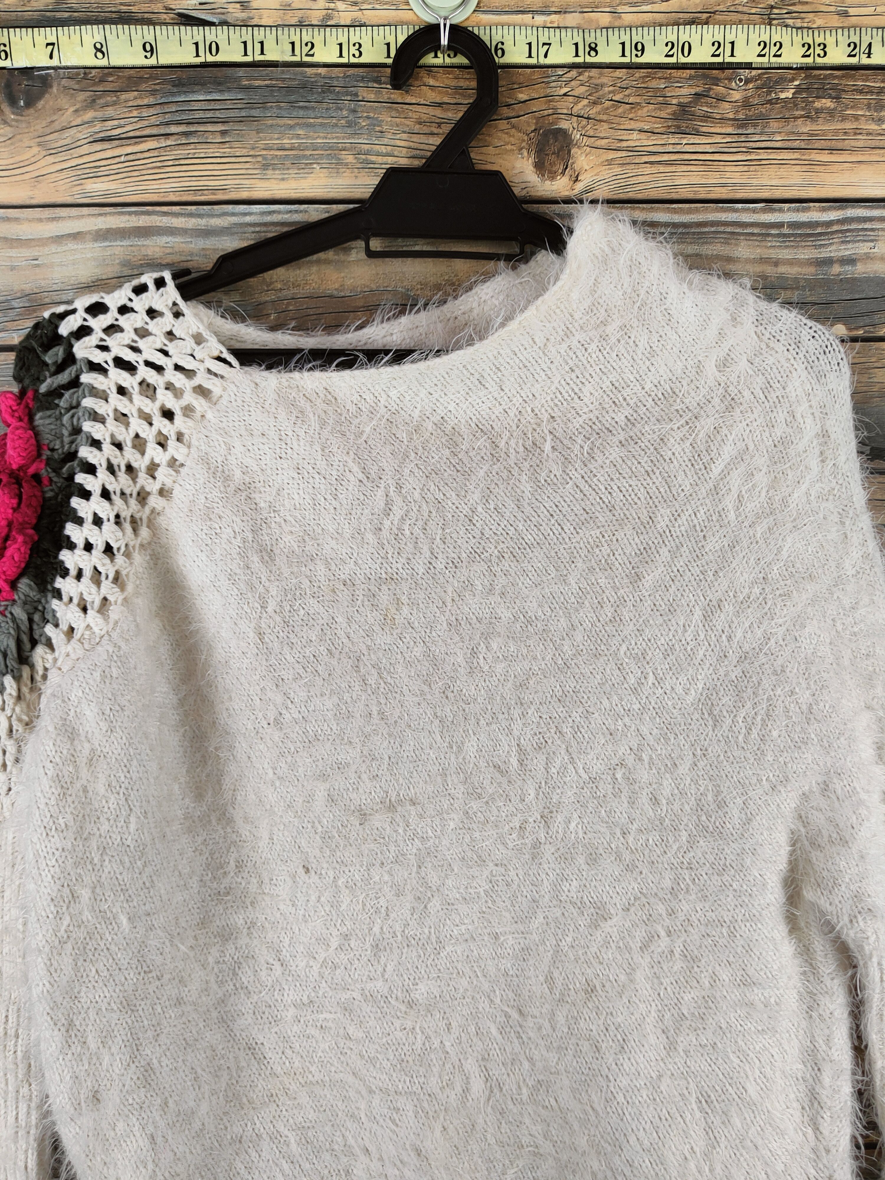 Vintage DL Japanese Brand Ivory Fur Mohair Knitwear #46-534 Size M / US 6-8 / IT 42-44 - 2 Thumbnail