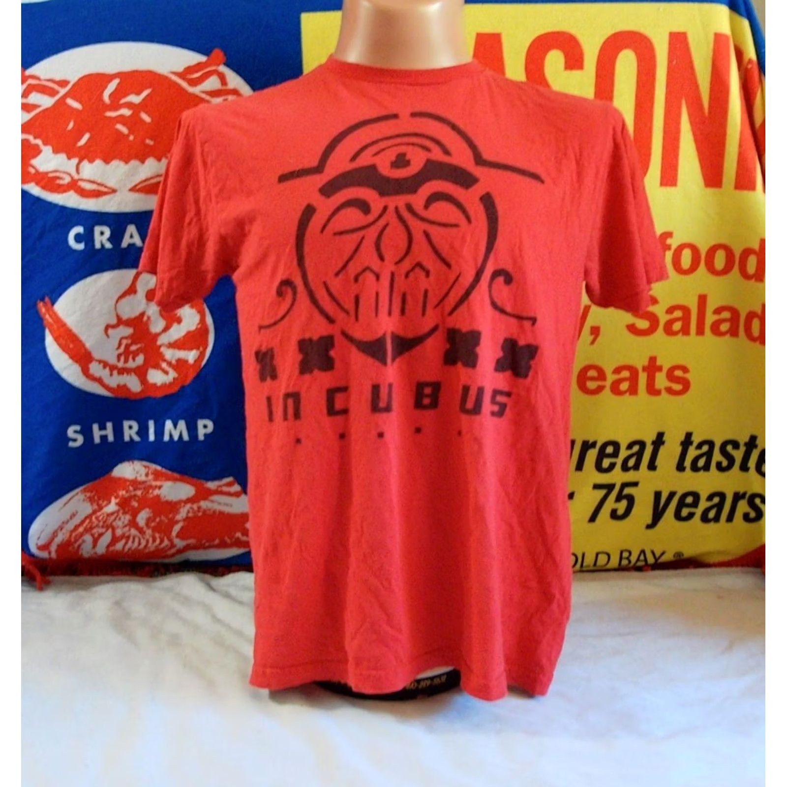 Vintage VINTAGE Bay Island INCUBUS t Shirt Men Large 90s Band Nu Metal ALTERNATIVE ROCK Red Cotton Graphic Print Crew Neck Short Sleeve Slim Modernized Size US L / EU 52-54 / 3 - 2 Thumbnail