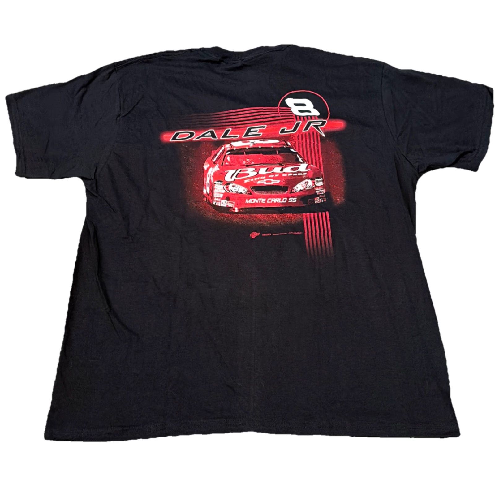 Budweiser VINTAGE Dale Earnhardt Jr Budweiser Bud NASCAR Racing Black XL T-Shirt Mens NWT Size US XL / EU 56 / 4 - 2 Thumbnail