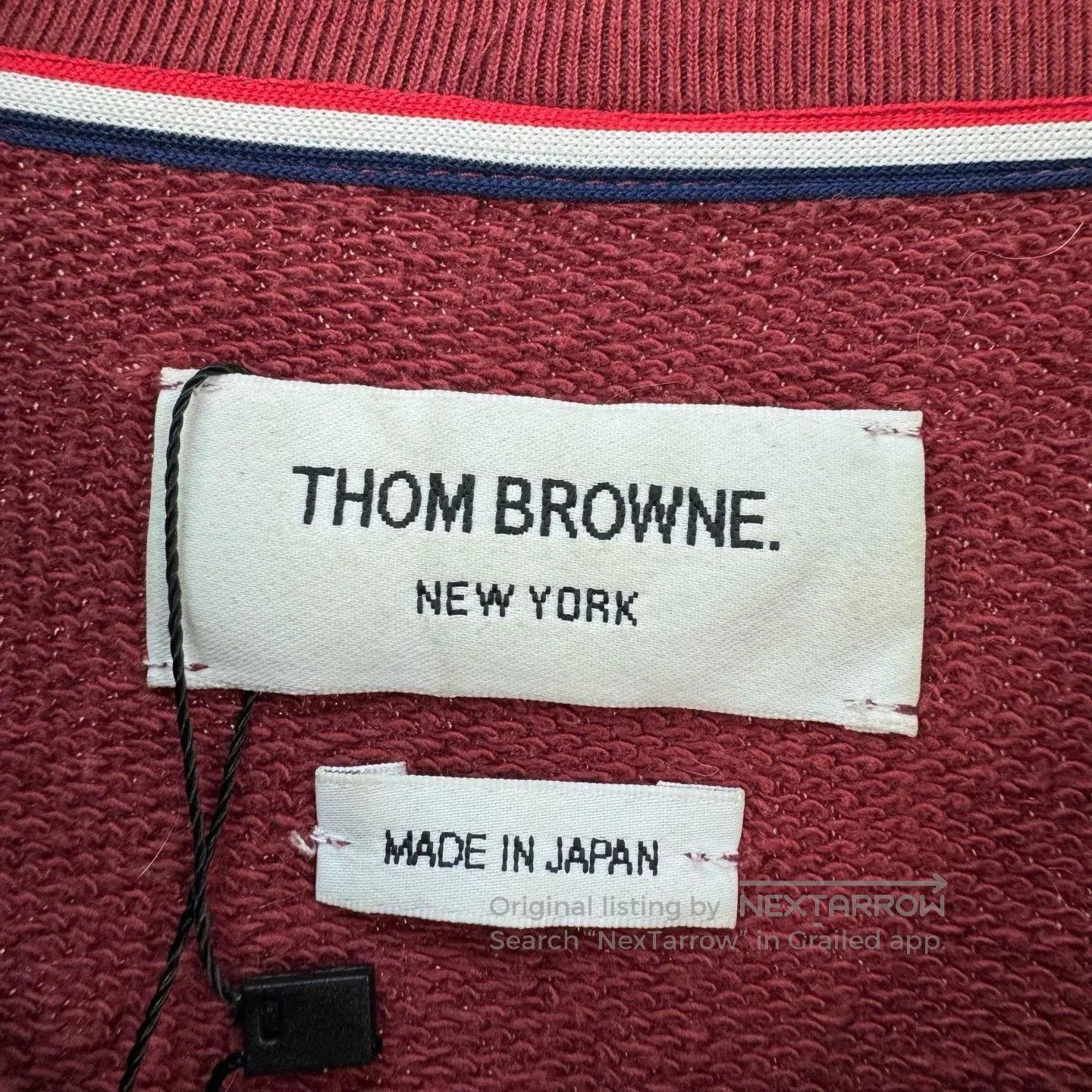 Thom Browne thom browne burgundy crewneck sweatshirt. Size US M / EU 48-50 / 2 - 6 Thumbnail