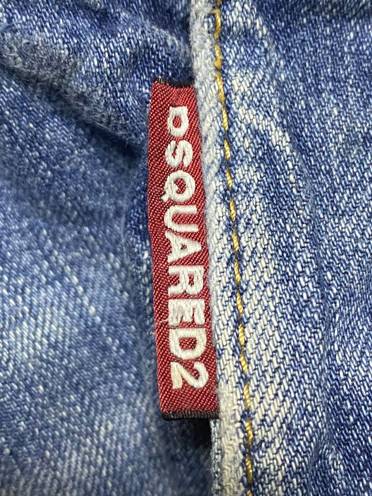 Dsquared2 Vintage Dsquared2 Blue Wash Distressed Skinny Jeans Size US 33 - 17 Thumbnail