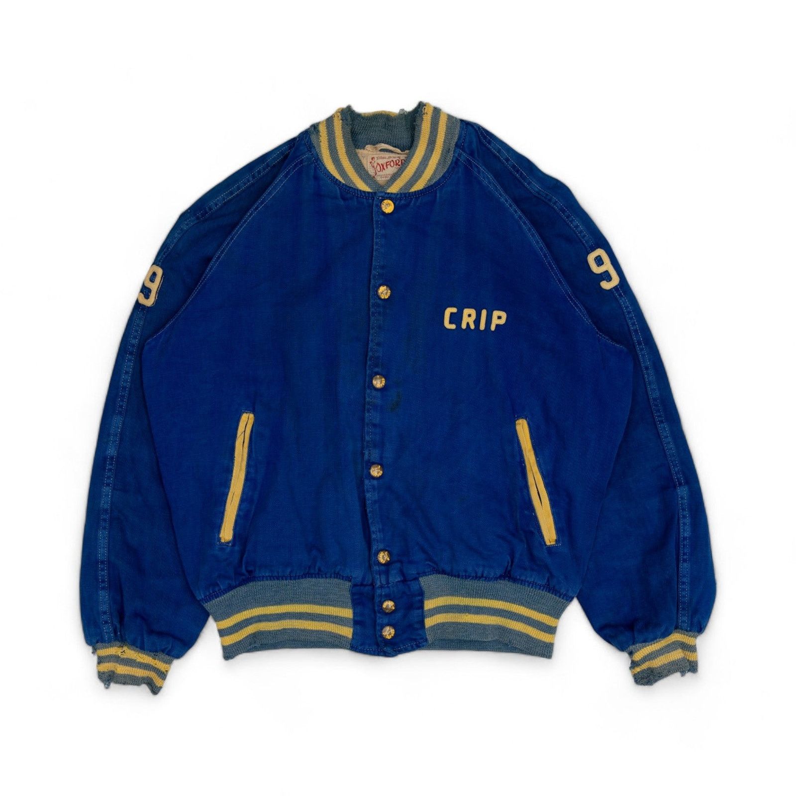 image of Vintage W.va.business College 'crip' Varsity Jacket - 1950/60's in Blue, Men's (Size Medium)