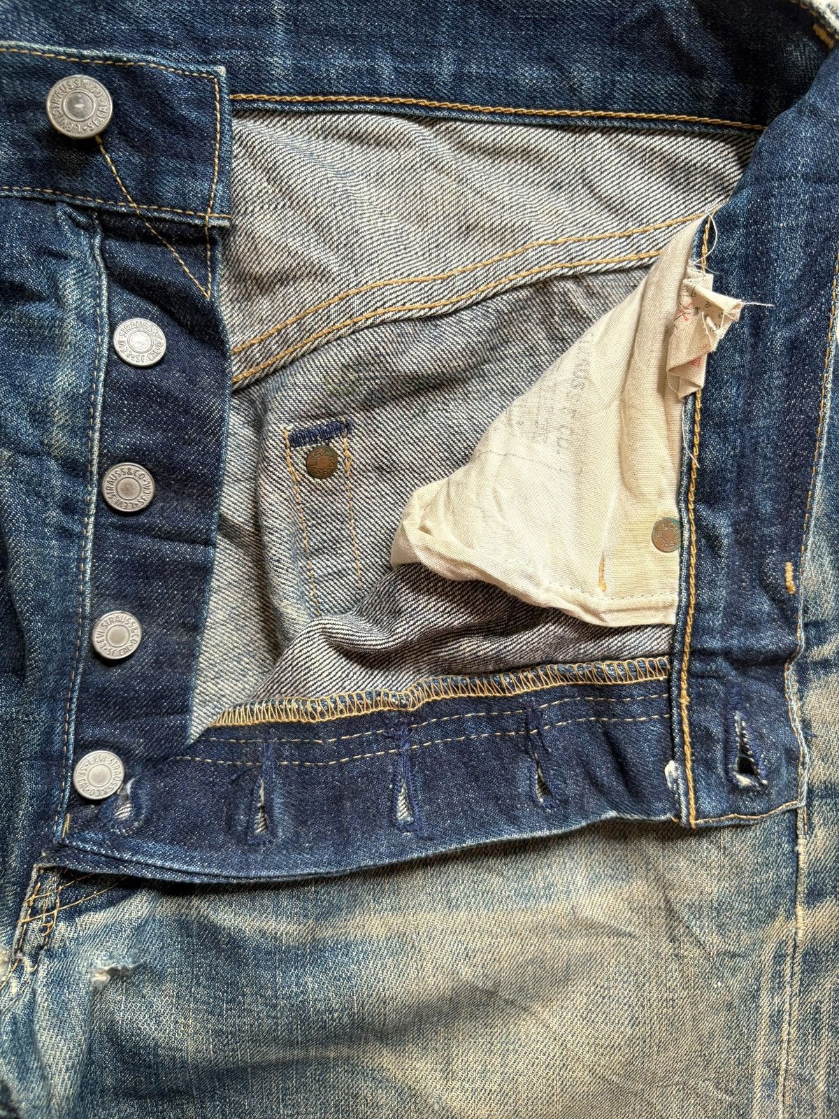 Levi's Vintage 80s Levis 503 BXX Big E Distressed Baggy Jean Size US 31 - 3 Thumbnail