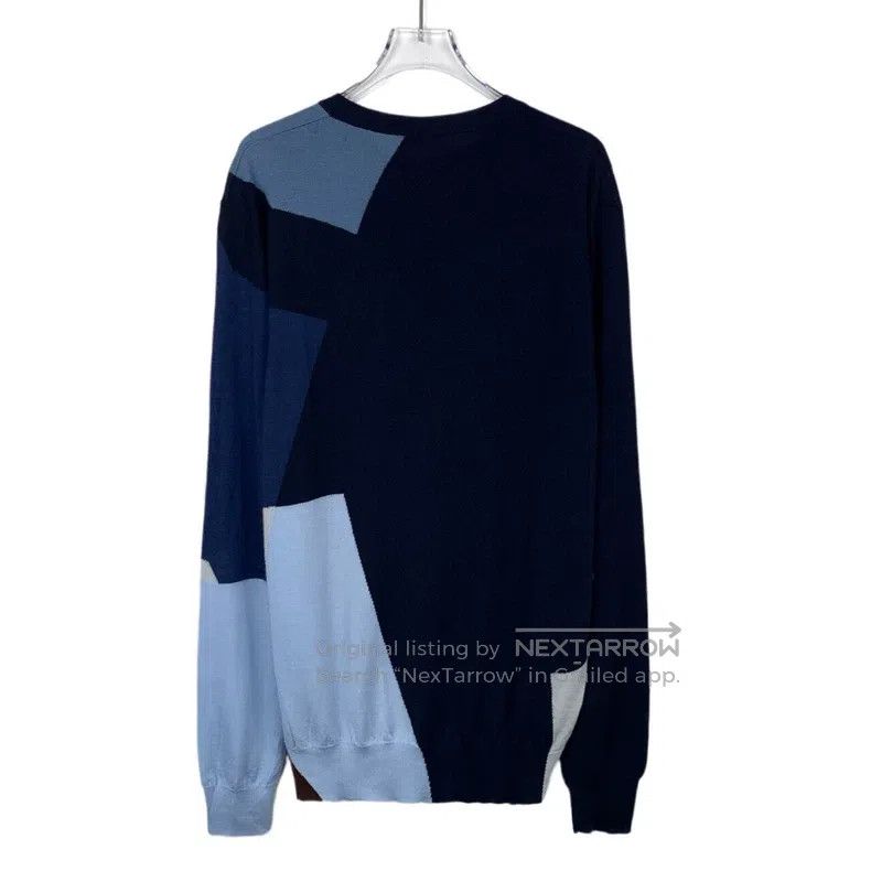 Hermes Hermes Color-blocked round-neck cashmere knit sweater Size US XL / EU 56 / 4 - 2 Thumbnail