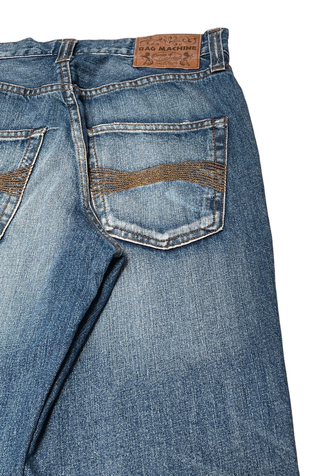 Japanese Brand × Vintage Vintage Japanese Brand Rag Machine Distressed Jeans 1990s Size US 31 - 8 Thumbnail