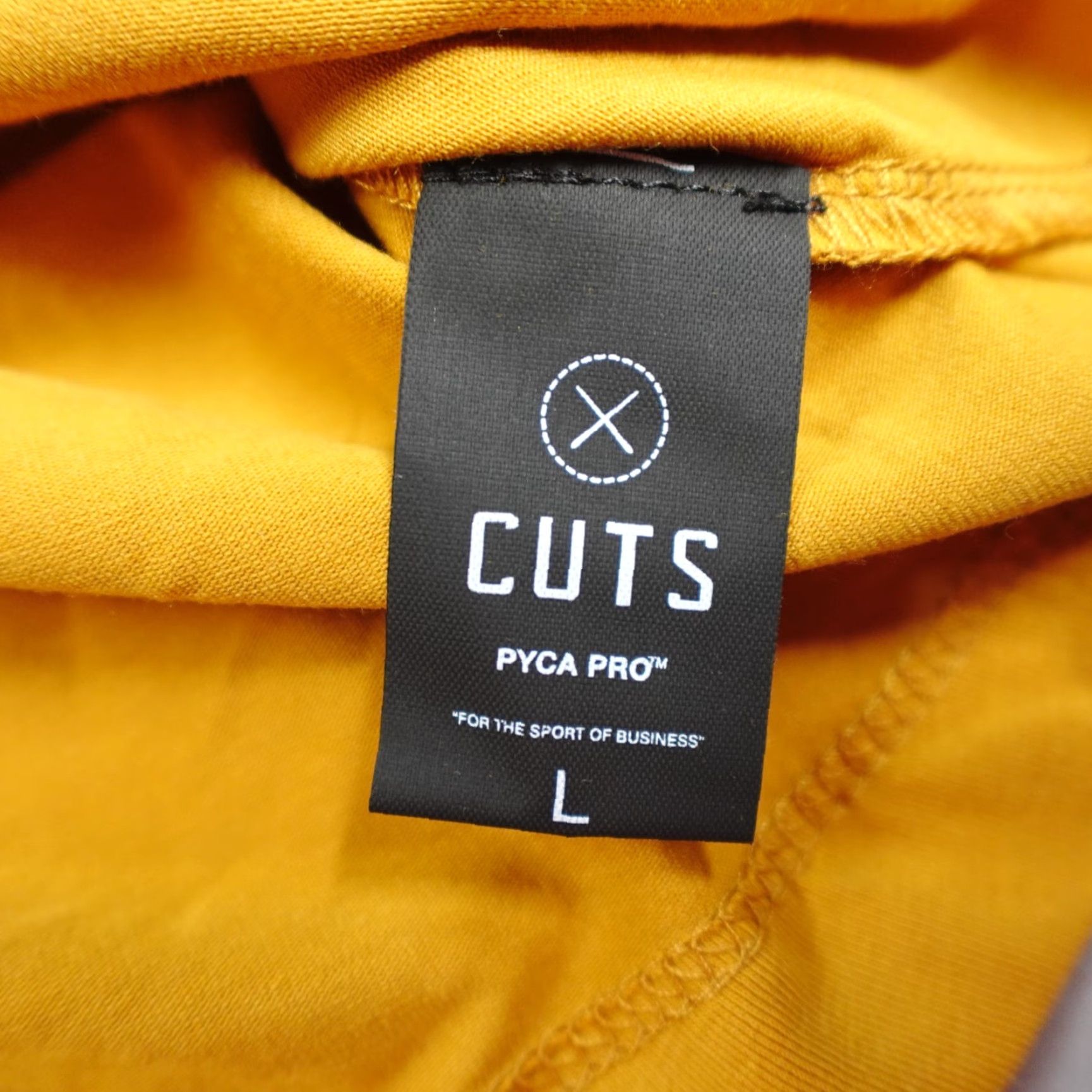 UES Clothing Cuts Clothing Curve Hem Long Sleeve Tee Crew Stretch Mustard Slim Fit Size L Mens T-Shirt Cotton Polyester Spandex Size US L / EU 52-54 / 3 - 3 Thumbnail