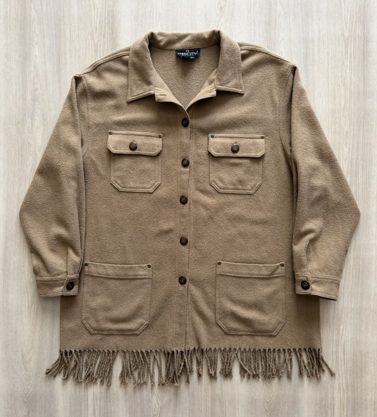 Vintage Vtg 90s Carole Little Fringe Western Boho Jacket Sz L USA Size L / US 10 / IT 46 - 1 Thumbnail