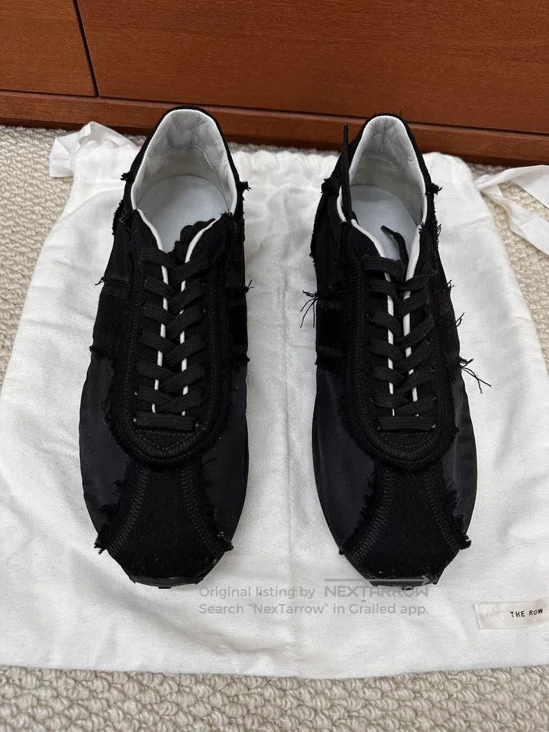 The Row The Row Black Silk Sneakers Size US 6.5 / IT 36.5 - 3 Thumbnail