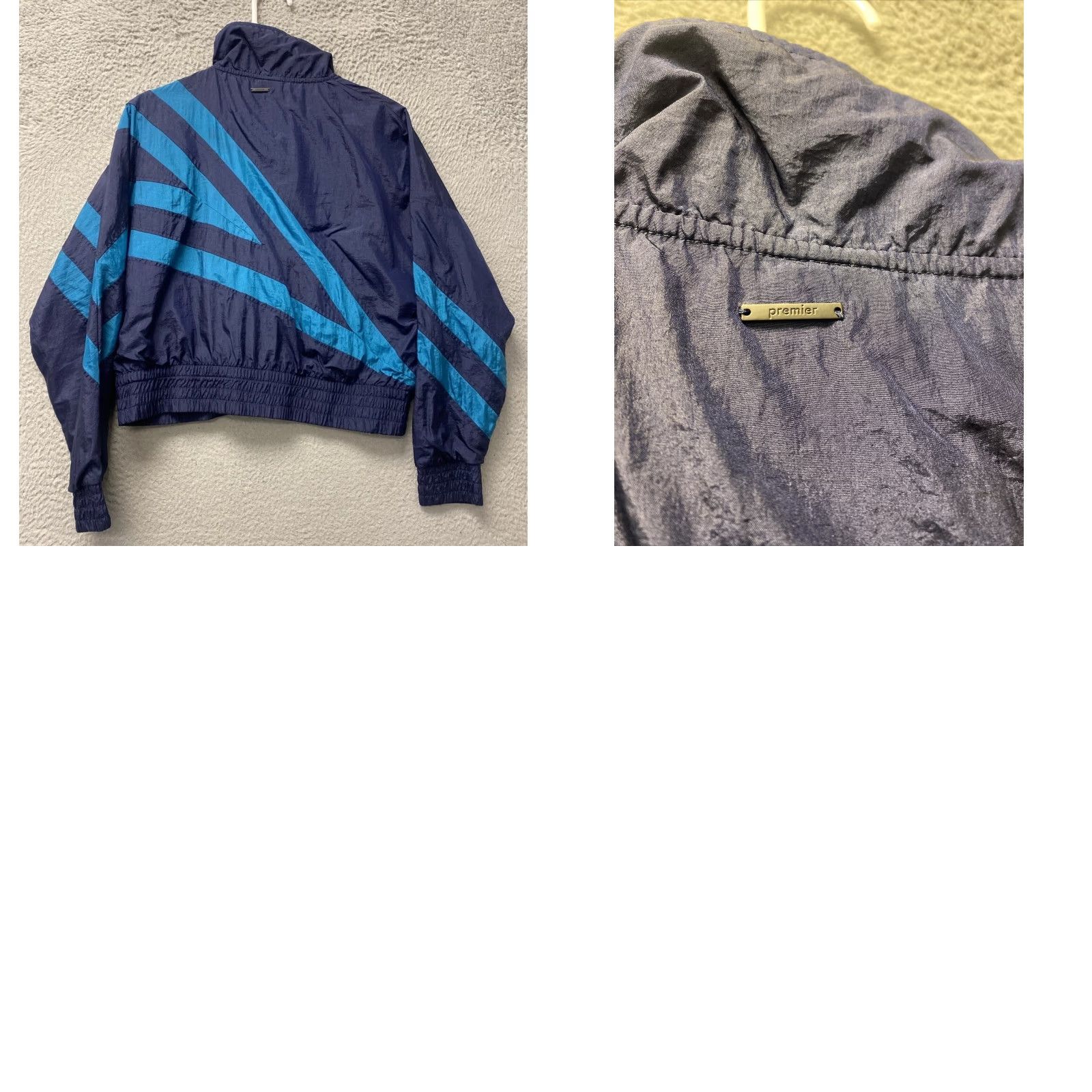 Umbro Umbro Womens Jacket Windbreaker Premier Lined Retro Blue Size Large/108-11 Size L / US 10 / IT 46 - 8 Thumbnail