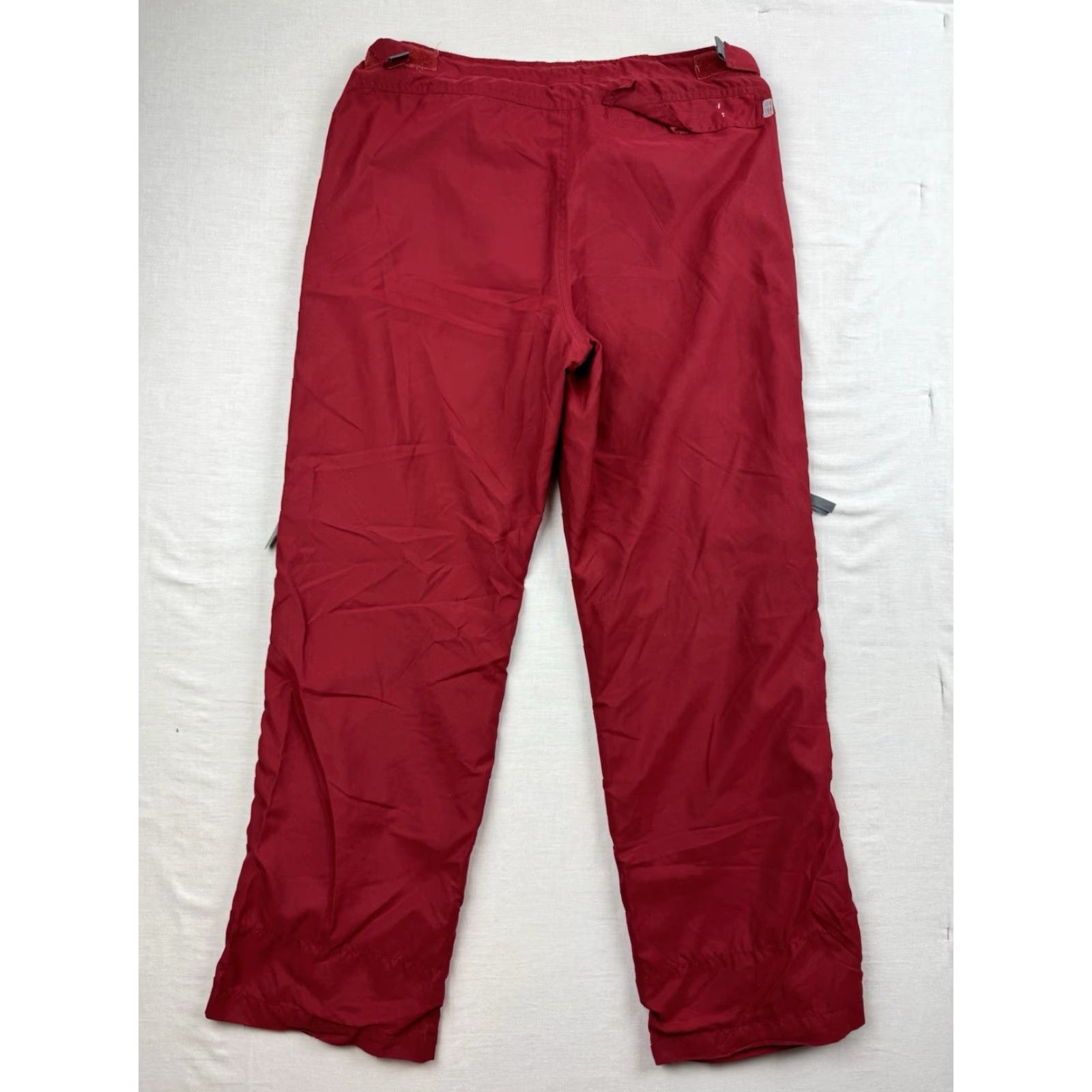 VINTAGE Old Navy Track Pants Men M Red 30in Inseam Elastic Pockets 90s Grunge Y2K Hipster Punk