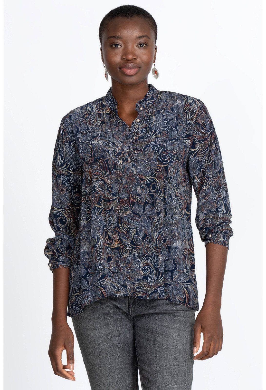 Johnny Was Johnny Was Jade Venus Peasant Top Floral Paisley Silk S Size S / US 4 / IT 40 - 2 Thumbnail