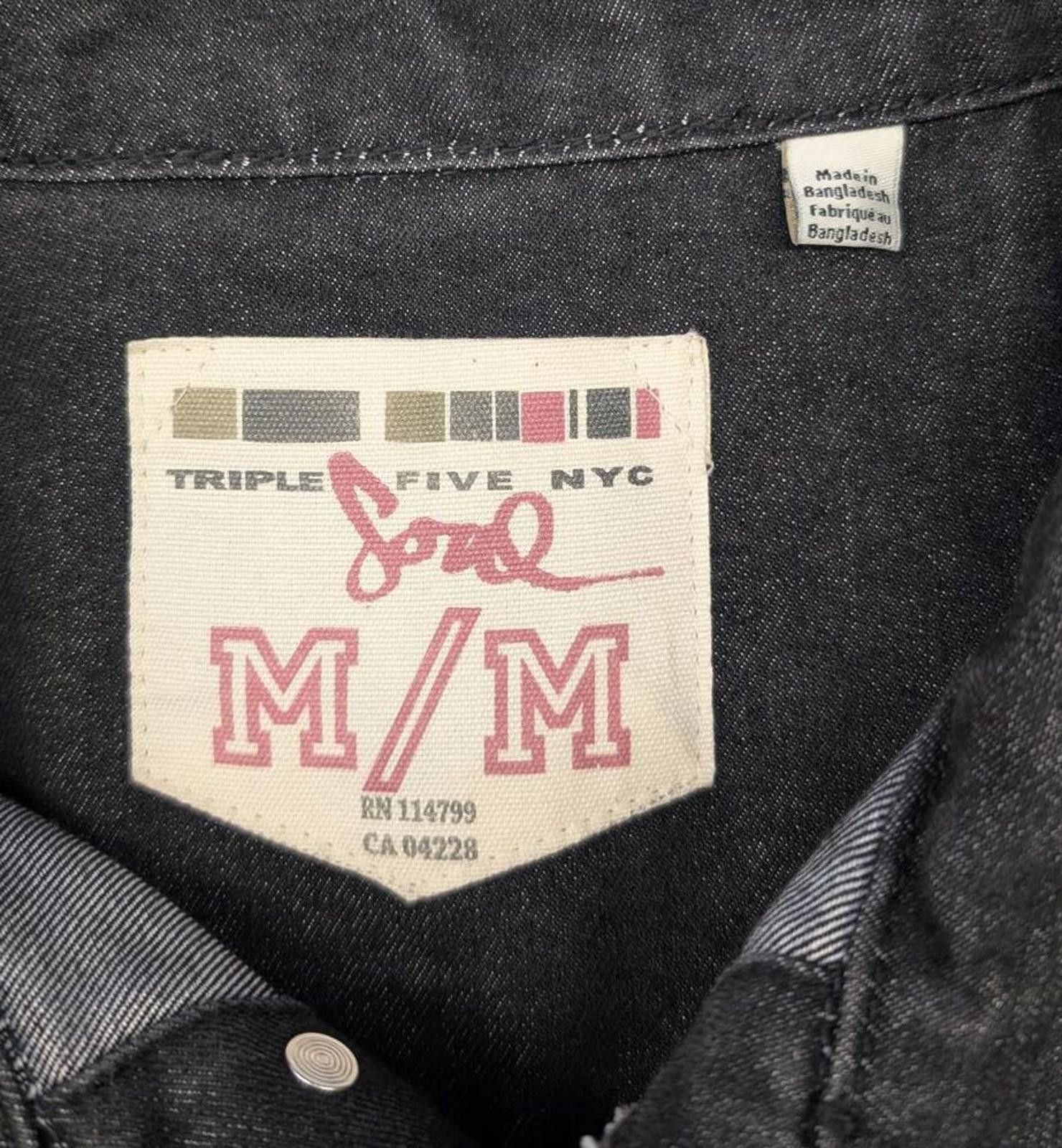 Other Y2K Triple Five Soul Brooklyn New York Black Denim Jacket Size US M / EU 48-50 / 2 - 5 Thumbnail