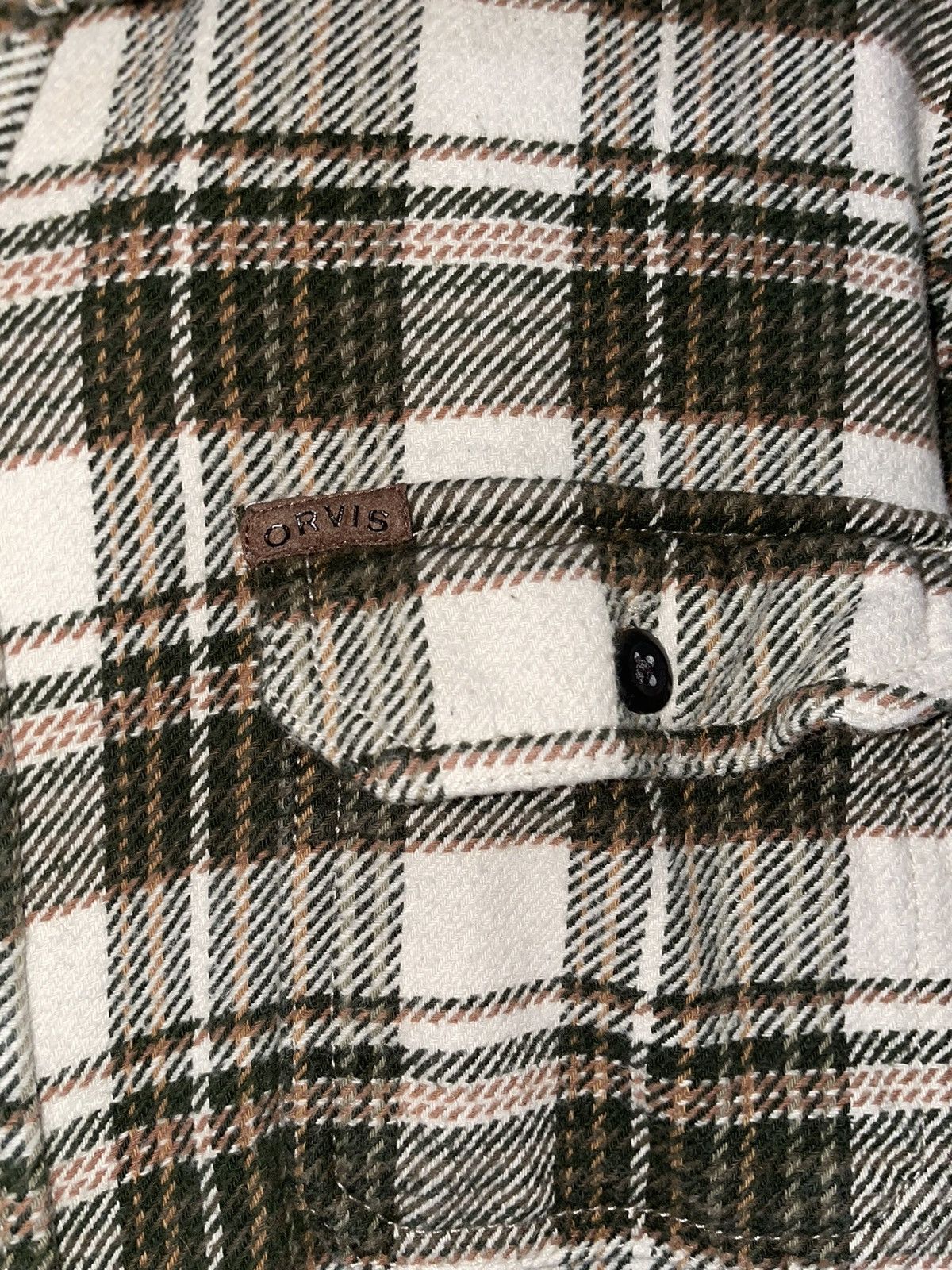 Orvis × Vintage Orvi’s Flannel (Orange/green/tan) Size US L / EU 52-54 / 3 - 11 Thumbnail