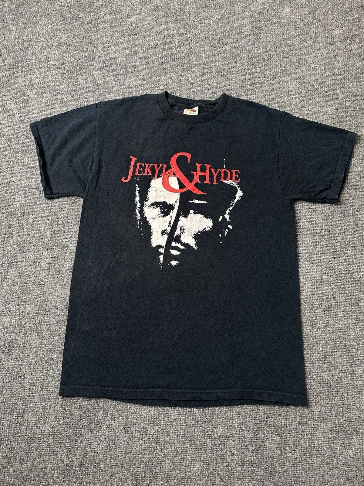 Fruit Of The Loom Mens T Shirt Jekyll and Hyde 90s Graphic Black Heavy, Size M Size US M / EU 48-50 / 2 - 1 Thumbnail