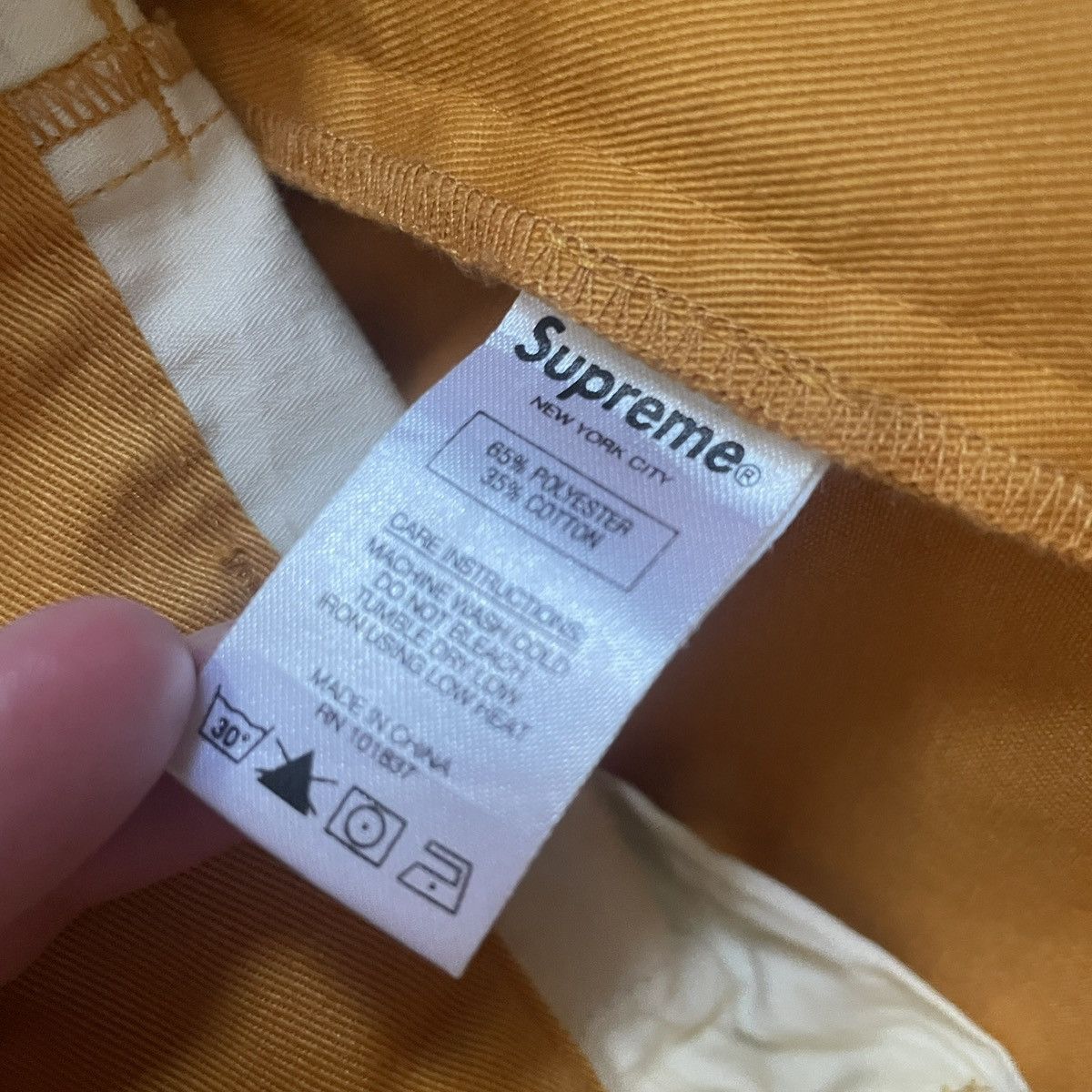 Supreme Supreme FW16 Work Pant Chino Trousers in Mustard Size US 30 / EU 46 - 5 Thumbnail