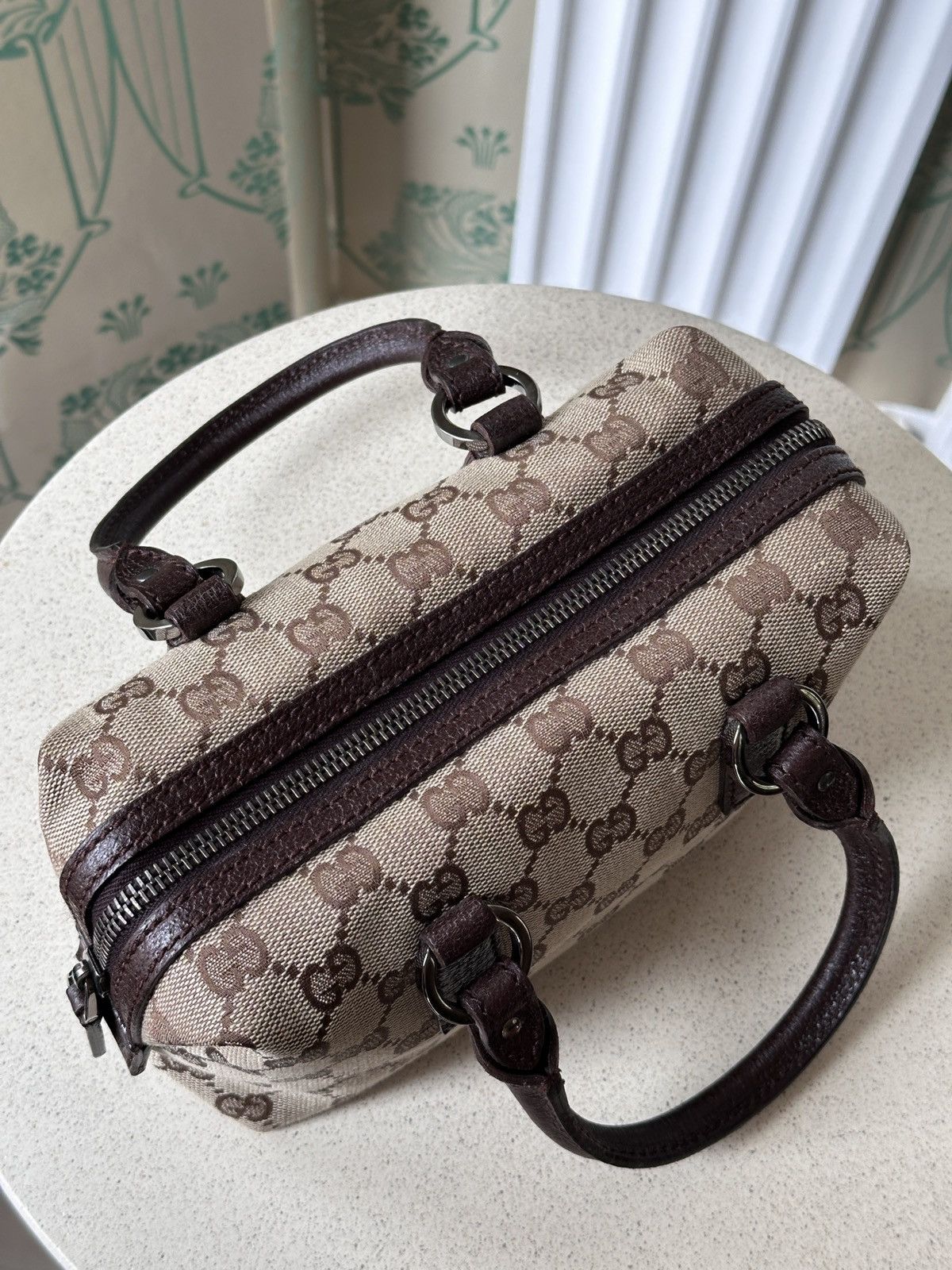 Gucci GUCCI Mini Monogram Canvas Boston Hand Bag Leather 113010 Size ONE SIZE - 7 Thumbnail