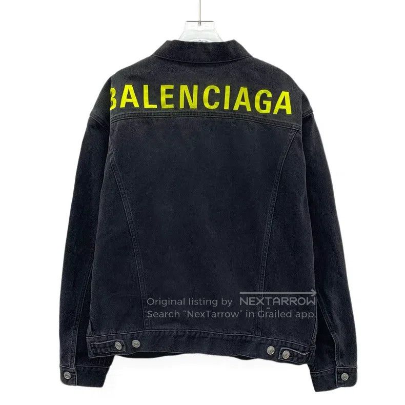 Balenciaga Balenciaga Black Logo Alphabet Embroidered Distressed Cott Size US M / EU 48-50 / 2 - 2 Thumbnail