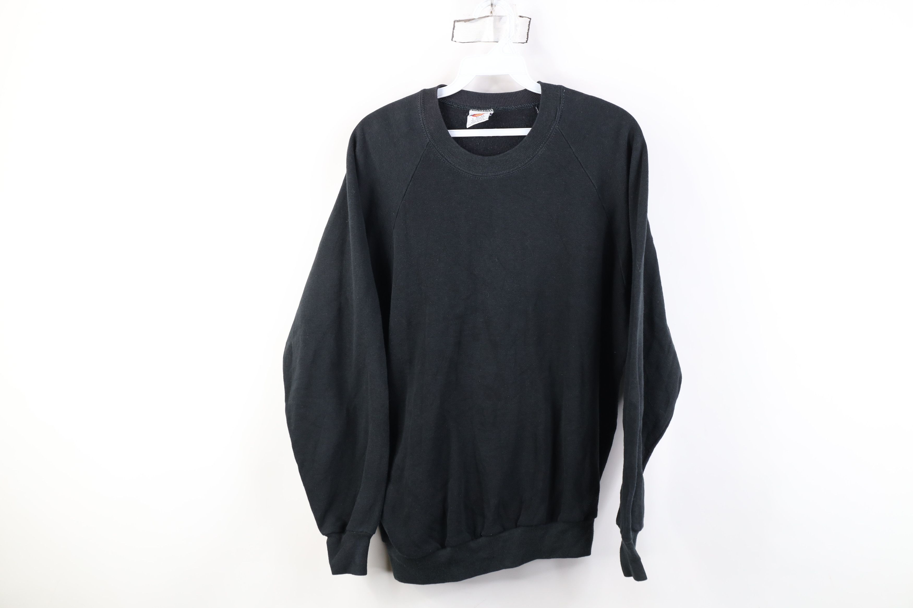 Vintage 70s 80s Dickies Blank Crewneck Sweatshirt Black USA
