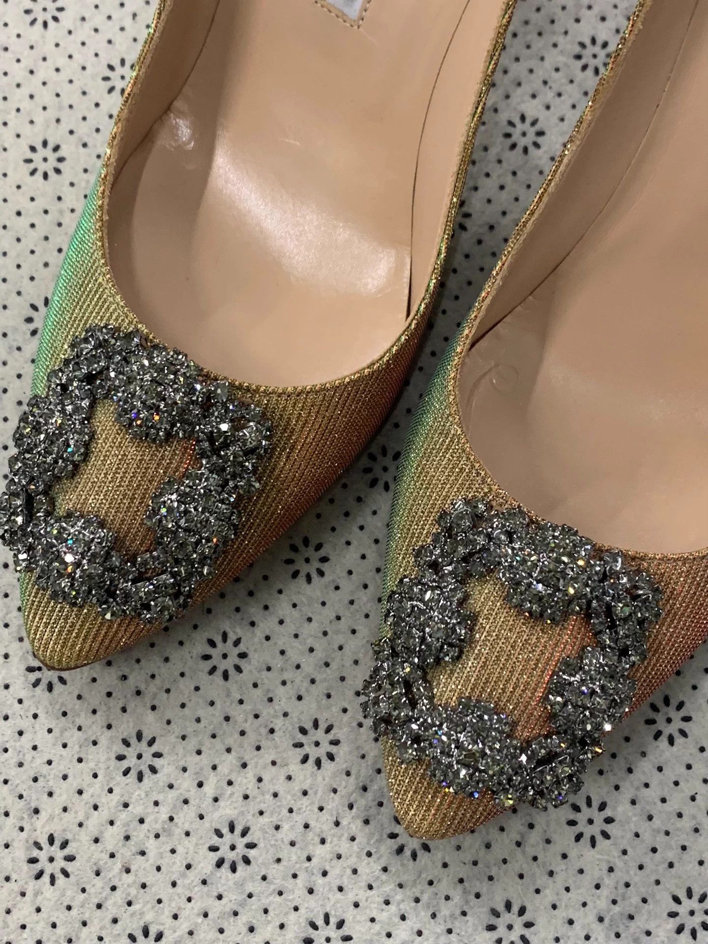 Manolo Blahnik MB color gradient square-diamond heels 35.5 unused Size US 4.5 / IT 34.5 - 3 Thumbnail