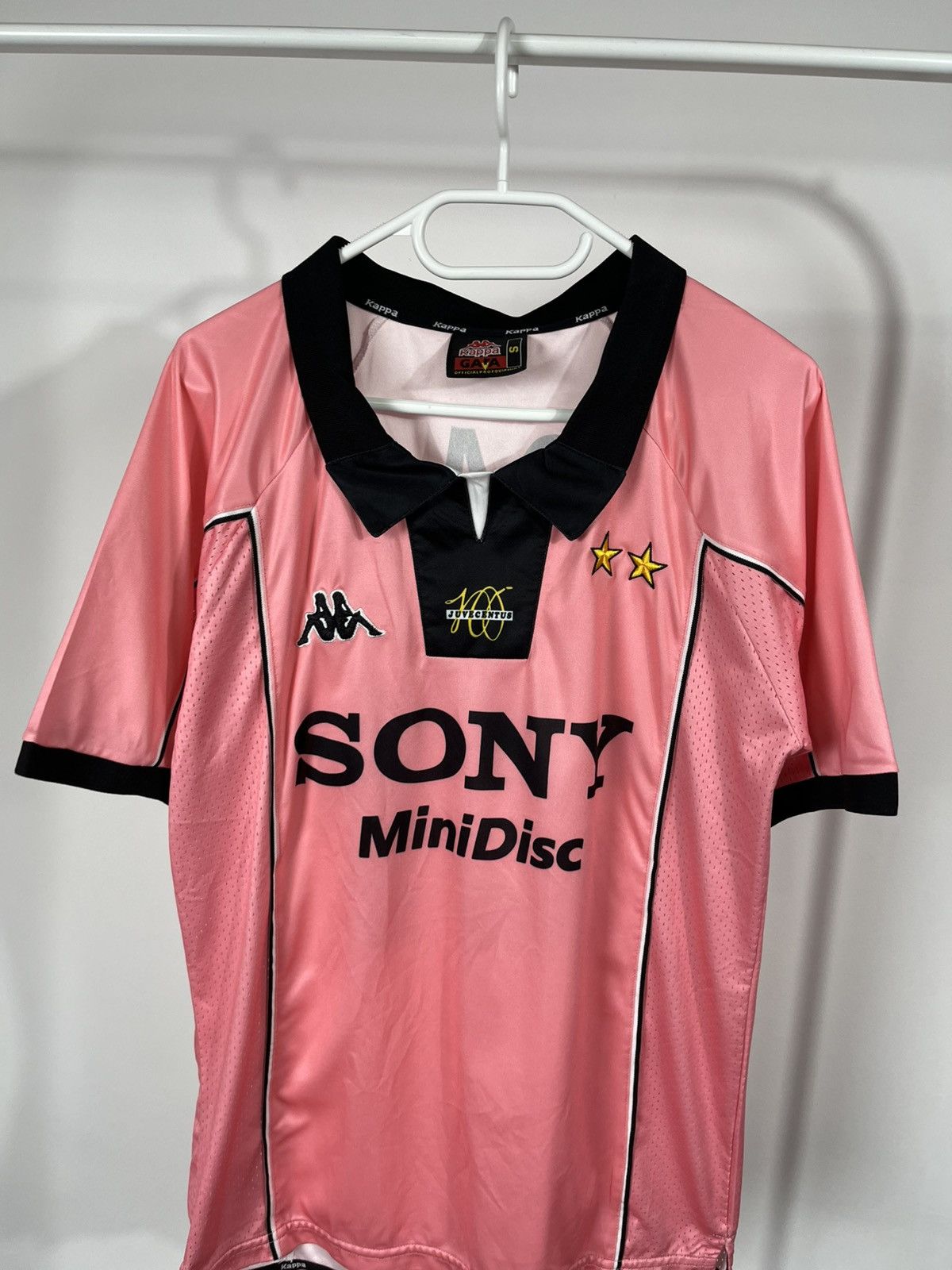 Vintage Juventus Pink Kappa Jersey Zidane 21 Sony MiniDisc S