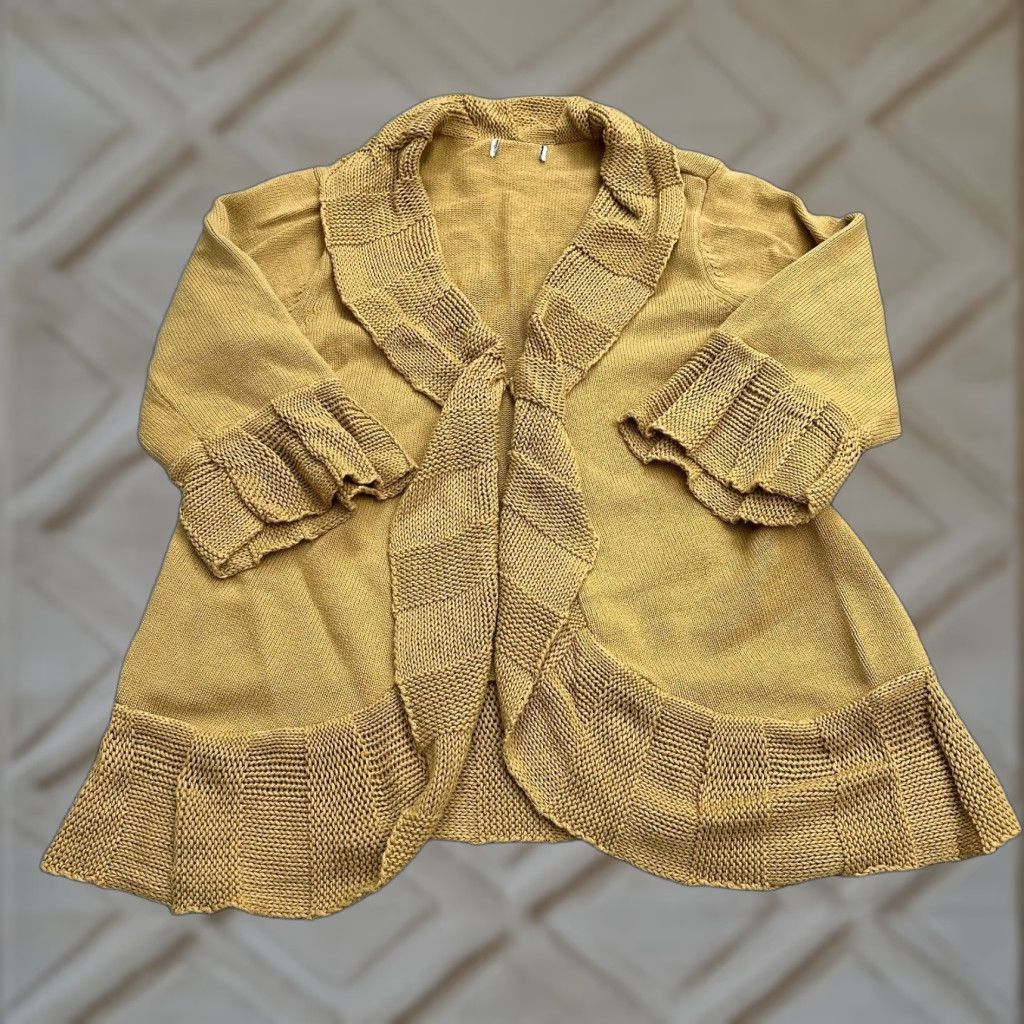 Vintage Unbranded Cardigan Sweater Women Medium Brown Open Front Chunky-Knit Casual Workwear Size M / US 6-8 / IT 42-44 - 1 Thumbnail