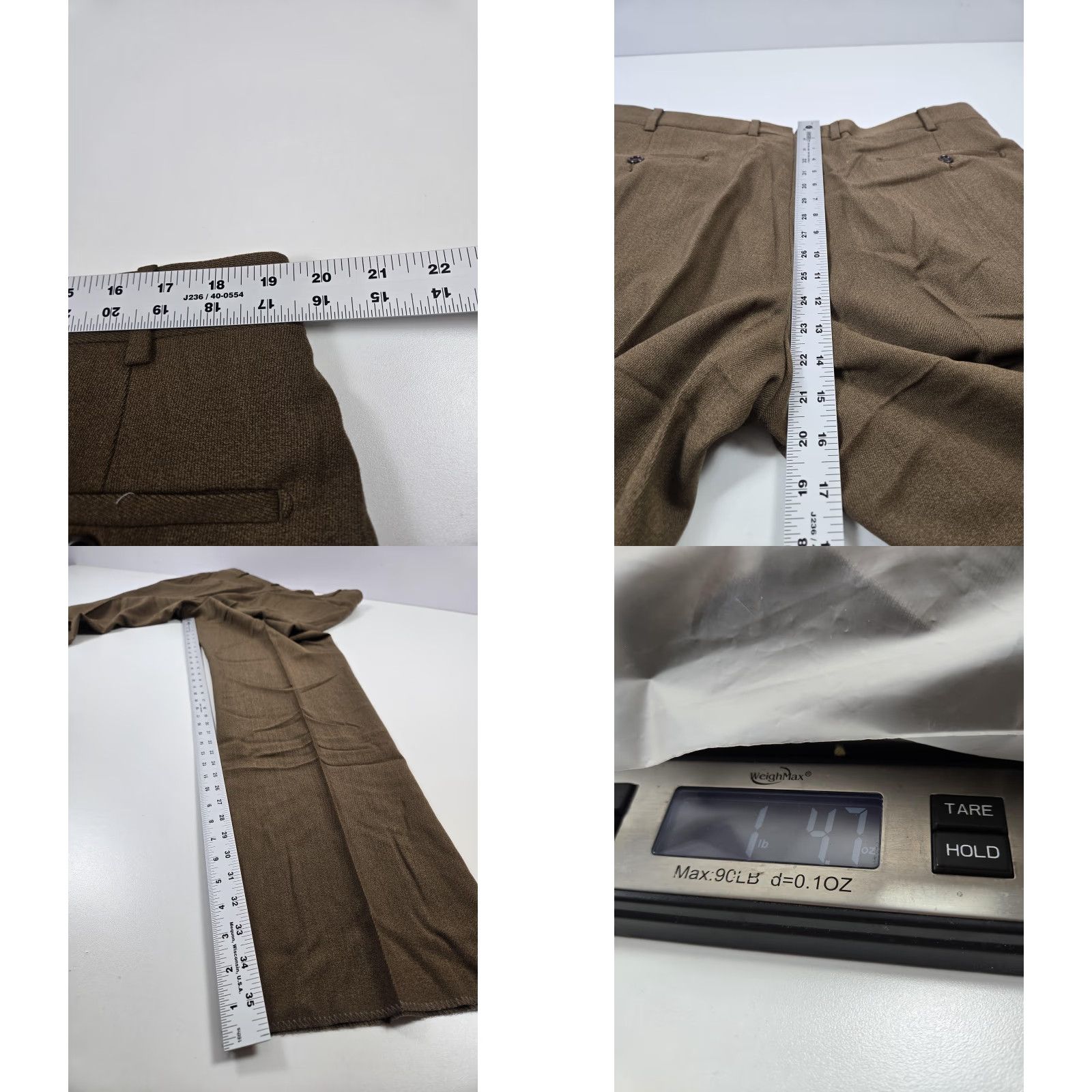 Rivieras Riviera Alfio Wool Dress Pants Mens 40x34 Brown Unhemmed Made In Canada Trousers Wool Dress Pants Men Brown Alfio Canada Unhemmed 40x36 Bis Size US 40 / EU 56 - 8 Thumbnail