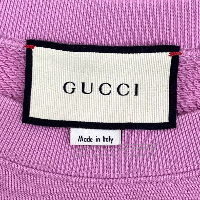 Gucci Gucci Pink pineapple letter printed cotton round-neck long Size XS / US 0-2 / IT 36-38 - 6 Thumbnail