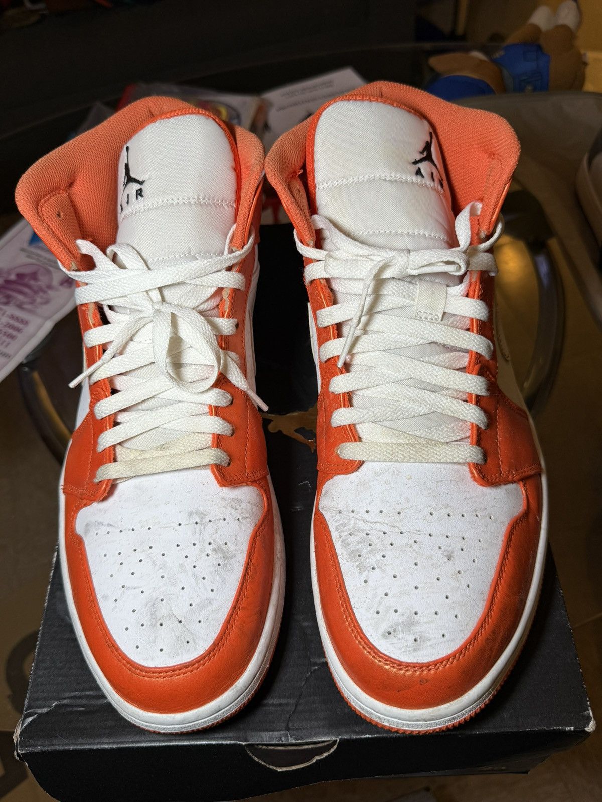 Jordan Brand Orange Metallic 1 mids Size US 13 / EU 46 - 2 Thumbnail