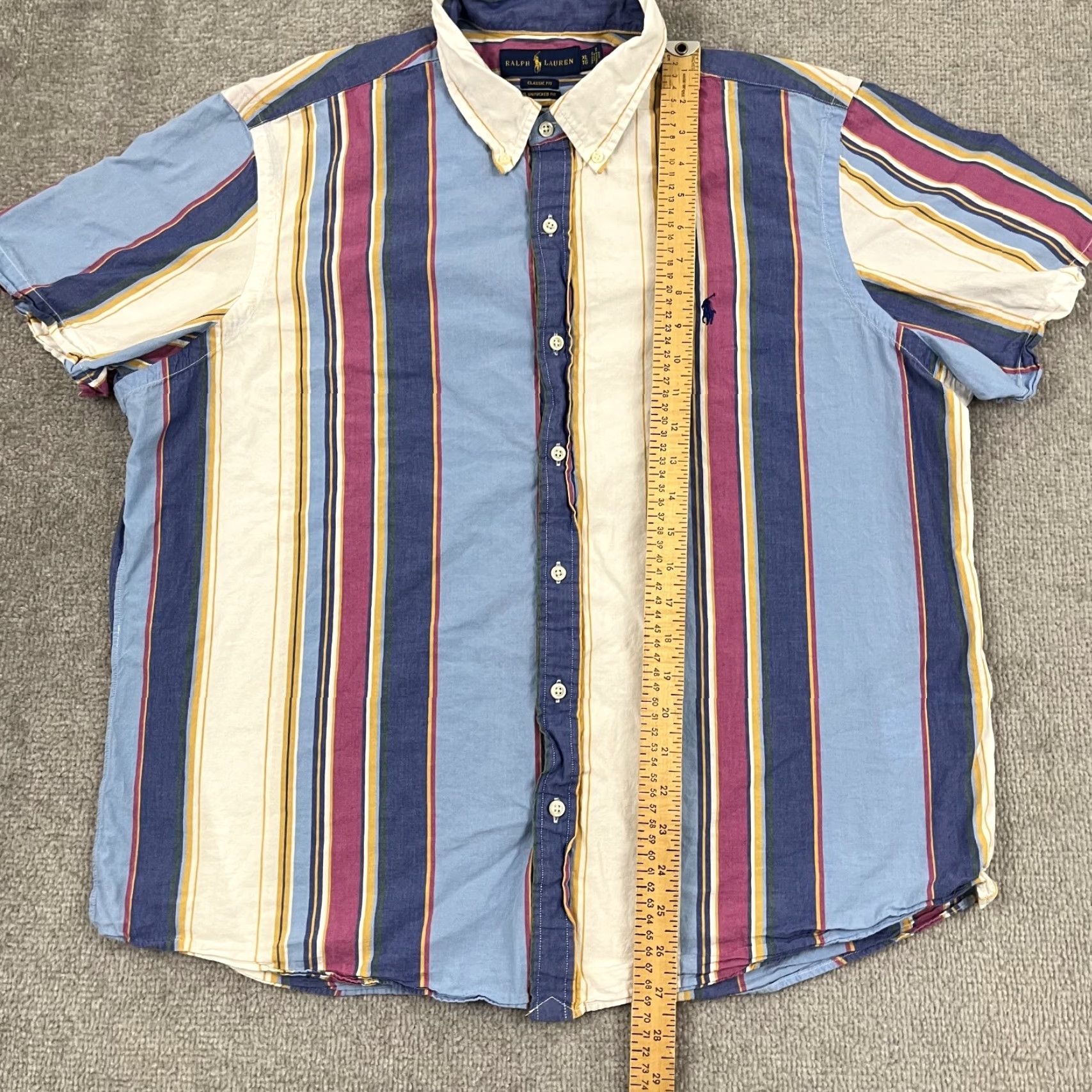 Polo Ralph Lauren Ralph Lauren Shirt Mens XL Multicolor Striped Button-Down polo pony Preppy Pony Shirt Size US XL / EU 56 / 4 - 4 Thumbnail