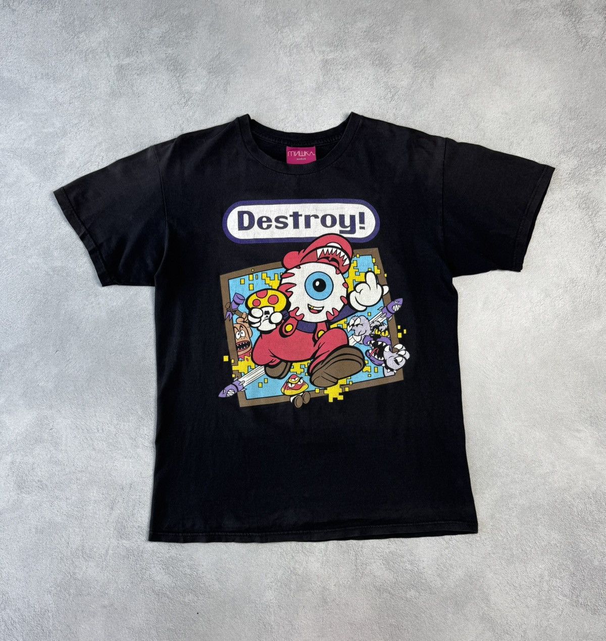 Mishka MISHKA NYC Destroy! Short Sleeve Black T-Shirt Size US M / EU 48-50 / 2 - 1 Thumbnail