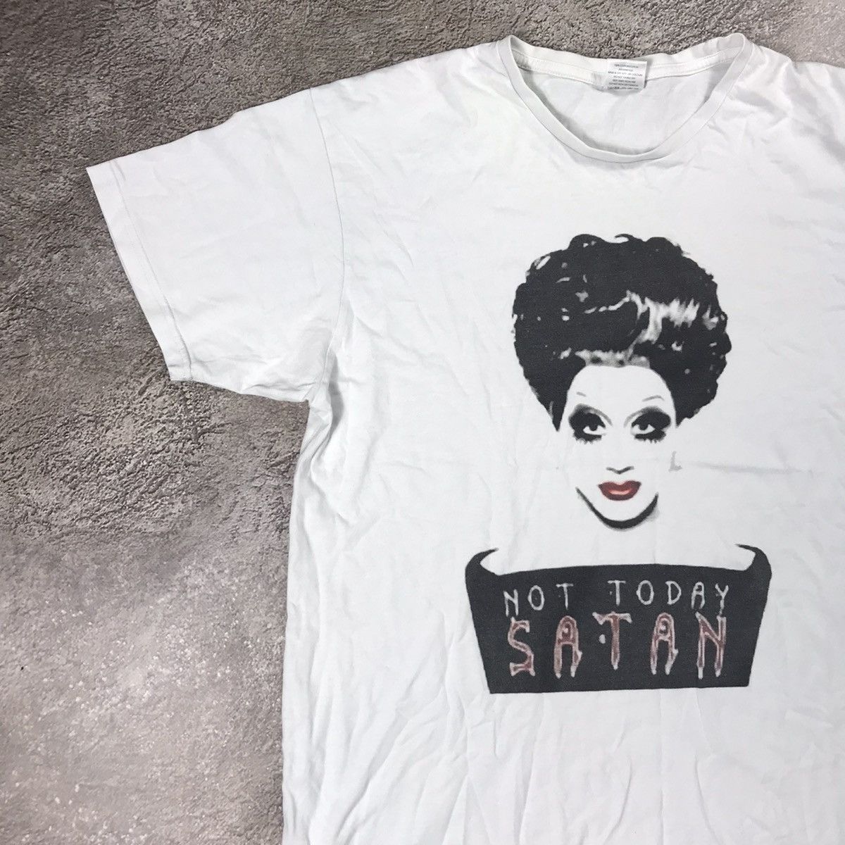 Vintage Vintage Y2K Graphic Tee Not Today Satan Funny Skate Baggy L Size US L / EU 52-54 / 3 - 3 Thumbnail