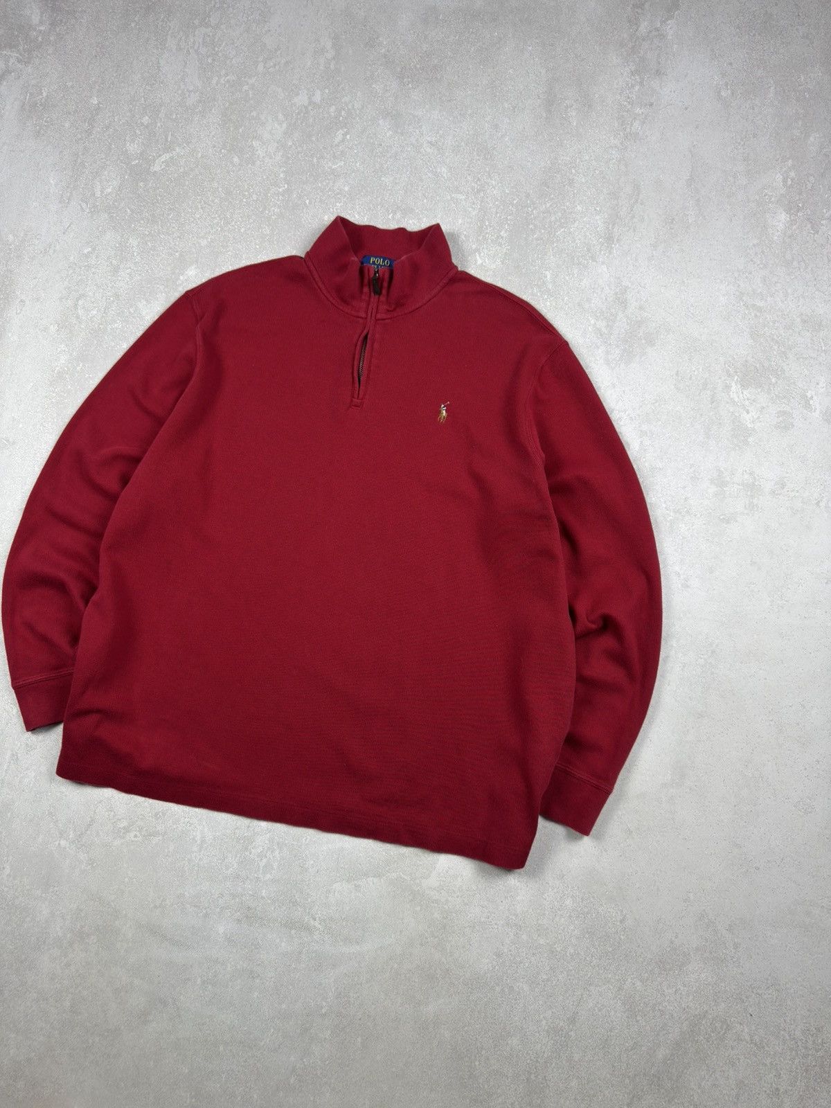 Polo Ralph Lauren Polo Ralph Lauren Red Quarter 1/4 Zip Sweater Pullover sz XL Size US XL / EU 56 / 4 - 2 Thumbnail