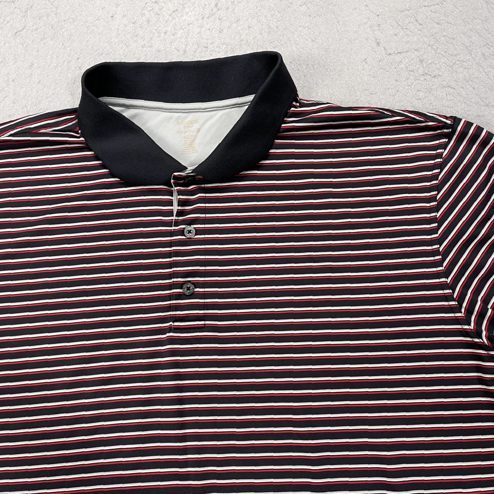 Reebok Reebok Golf Polo Shirt Mens 4XL Black Striped Performance Stretch Polo Short Sleeve Golf Mens 4XL Black Striped Performance Stretch Shirt Size US XXL / EU 58 / 5 - 2 Thumbnail