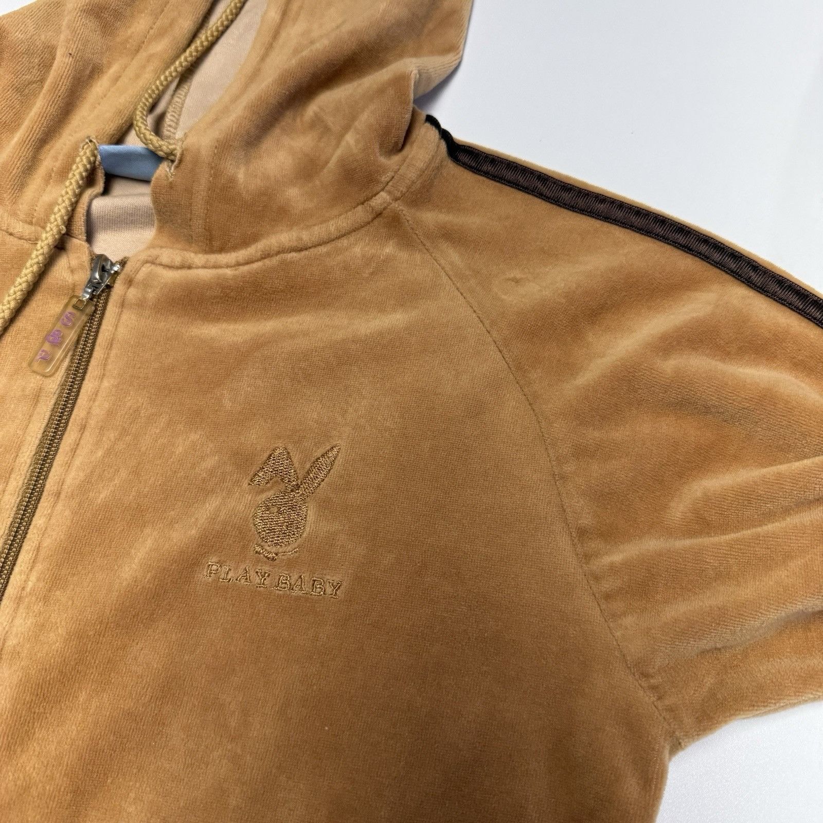 Vintage Playbaby Velour Sweatshirt Womens Small 17.5x21 Brown S & P Size S / US 4 / IT 40 - 6 Thumbnail