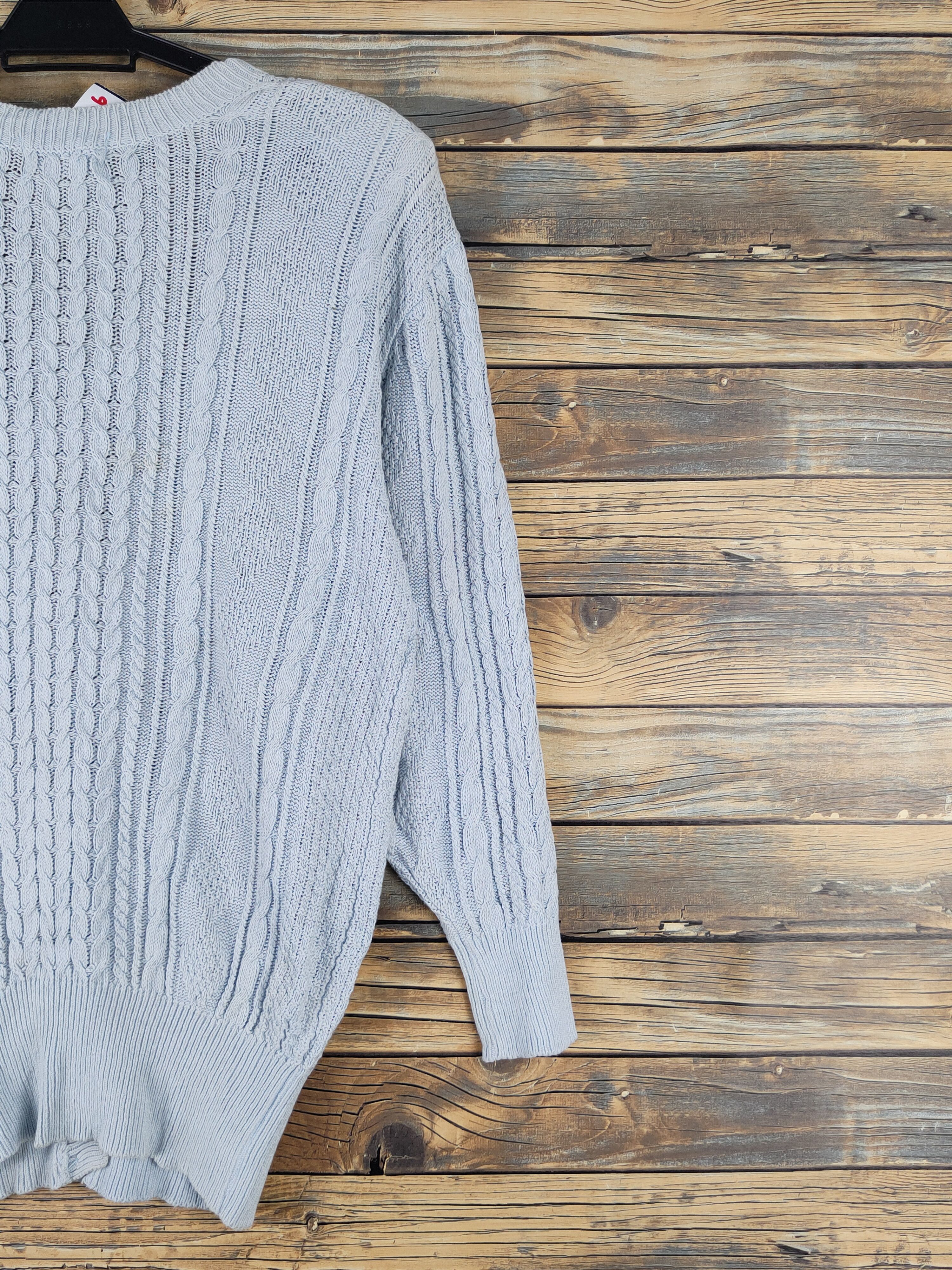 Aran Isles Knitwear × Japanese Brand Liberal Blue Knitwear Cardigan #W1266 Size M / US 6-8 / IT 42-44 - 9 Thumbnail