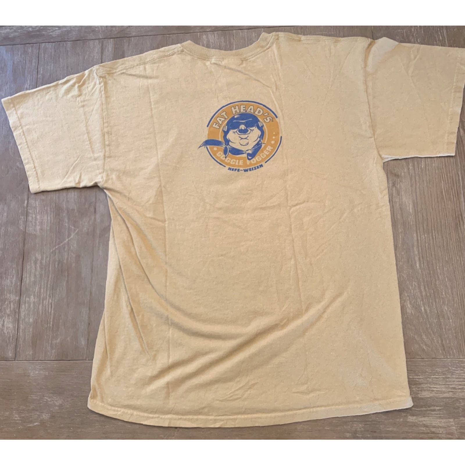 Gildan VINTAGE Fat Head Brewing Co. Goggle Fogger Shirt Adult L Yellow Beer Theme Mens T-Shirt Size US L / EU 52-54 / 3 - 3 Thumbnail