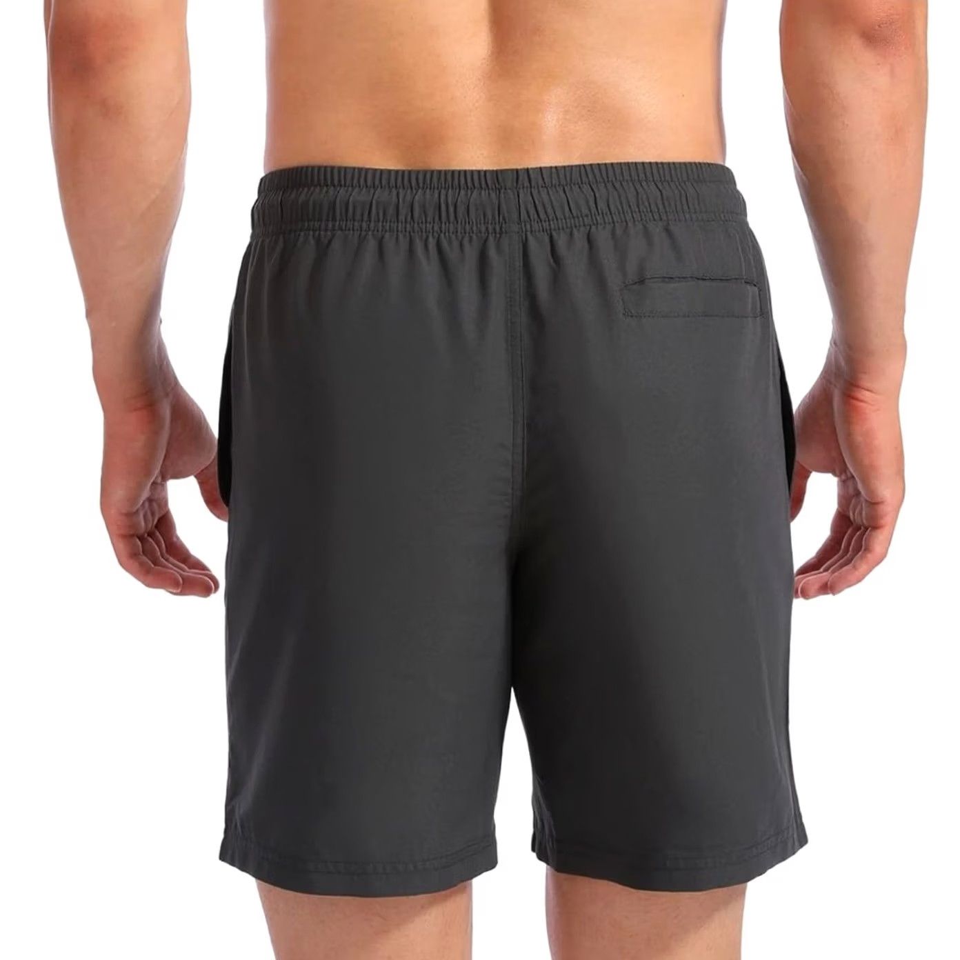 Vintage Trunks Shorts Mens M Gray Biwisy Swim Quick Dry Elastic Waist Drawstring Beach Men Size US 31 - 2 Thumbnail