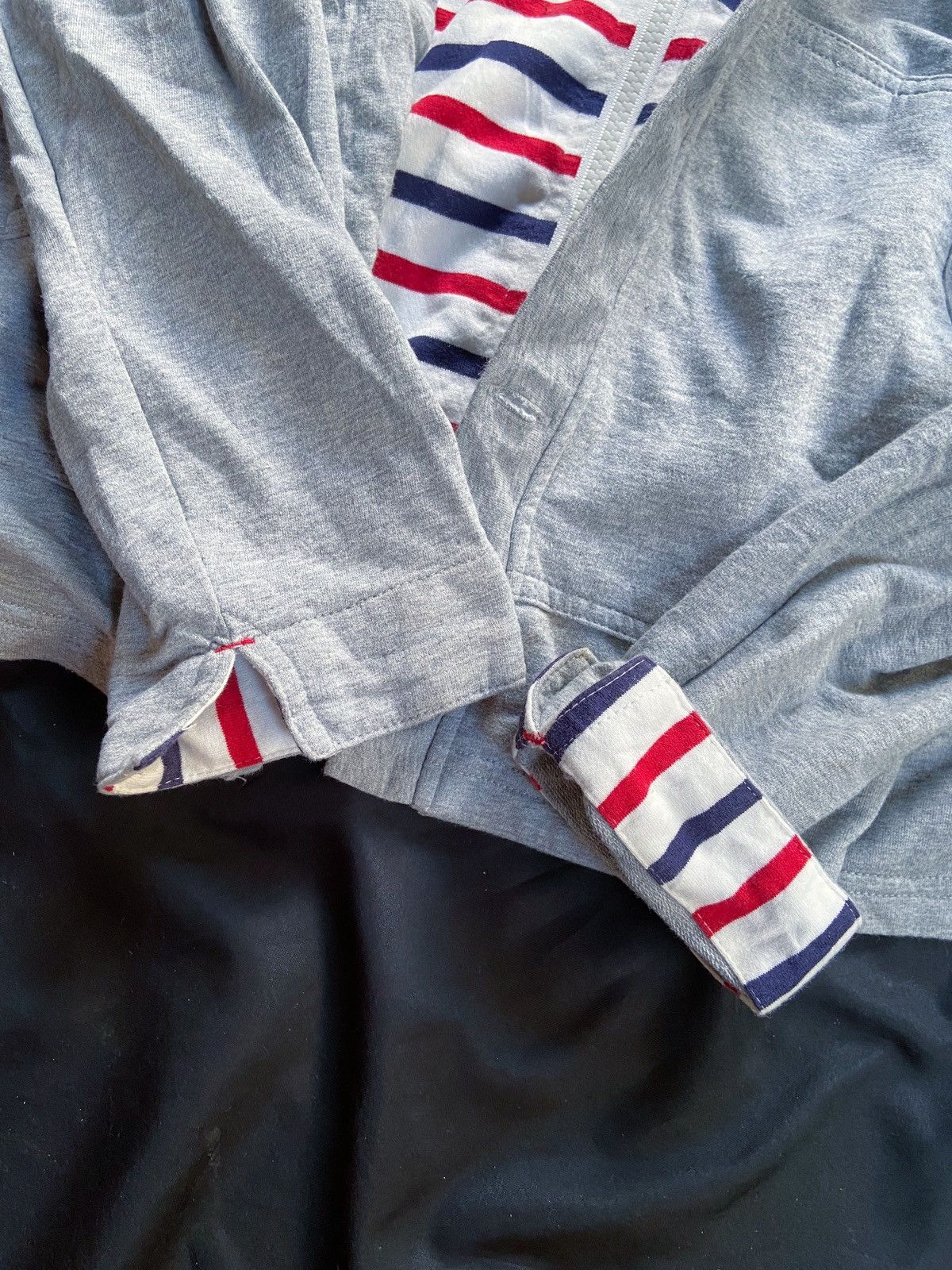 Isamu Katayama Backlash APACHE VINTAGE DOUBLE LAYER STRIPED CASUAL ZIP HOODIE Size US S / EU 44-46 / 1 - 8 Thumbnail