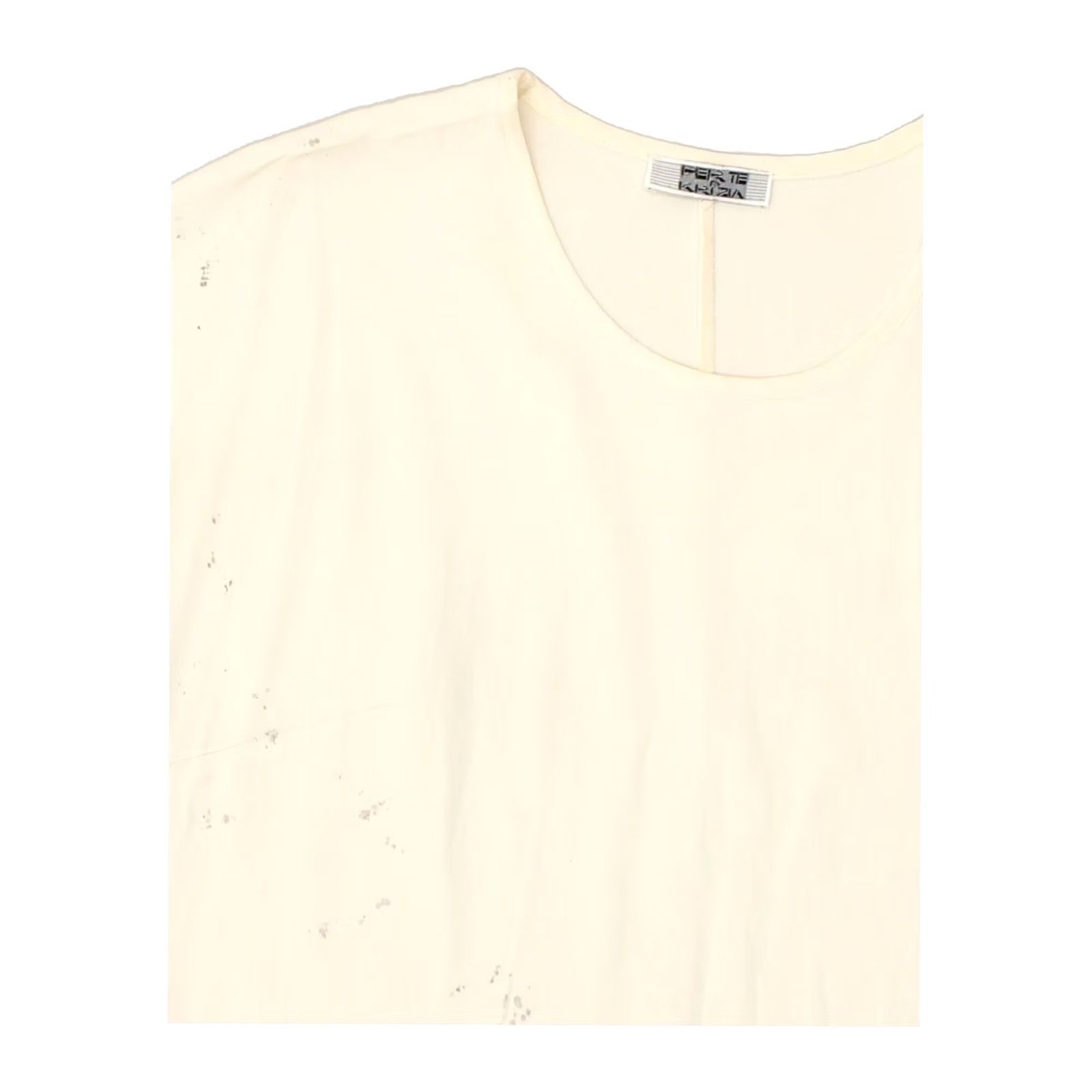 Krizia VINTAGE KRIZIA Womens Blouse Top UK 14 Medium Beige Viscose ED14 Size M / US 6-8 / IT 42-44 - 3 Thumbnail