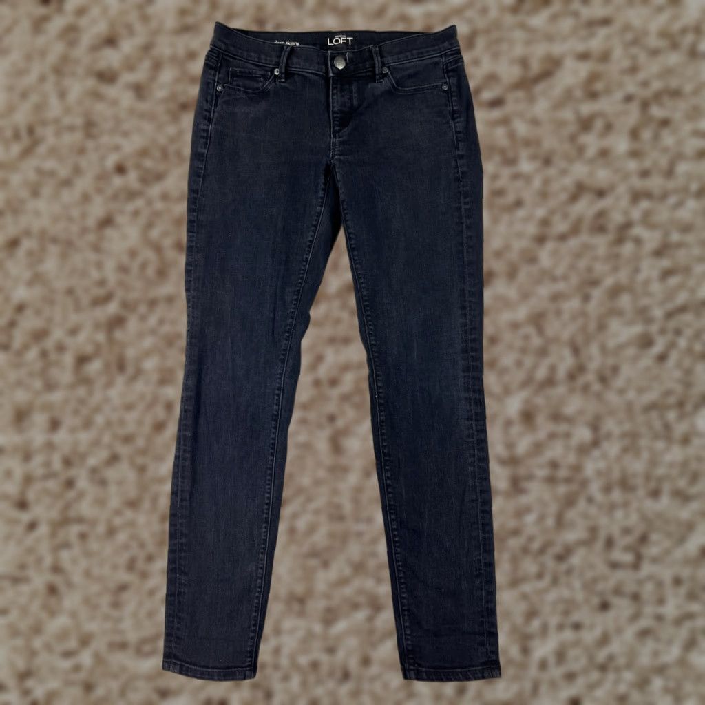Ann Taylor Ann Taylor Jeans Womens 4 Black Denim Skinny Cotton 29x30 Loft Modern Bend Size 27" / US 4 / IT 40 - 1 Thumbnail