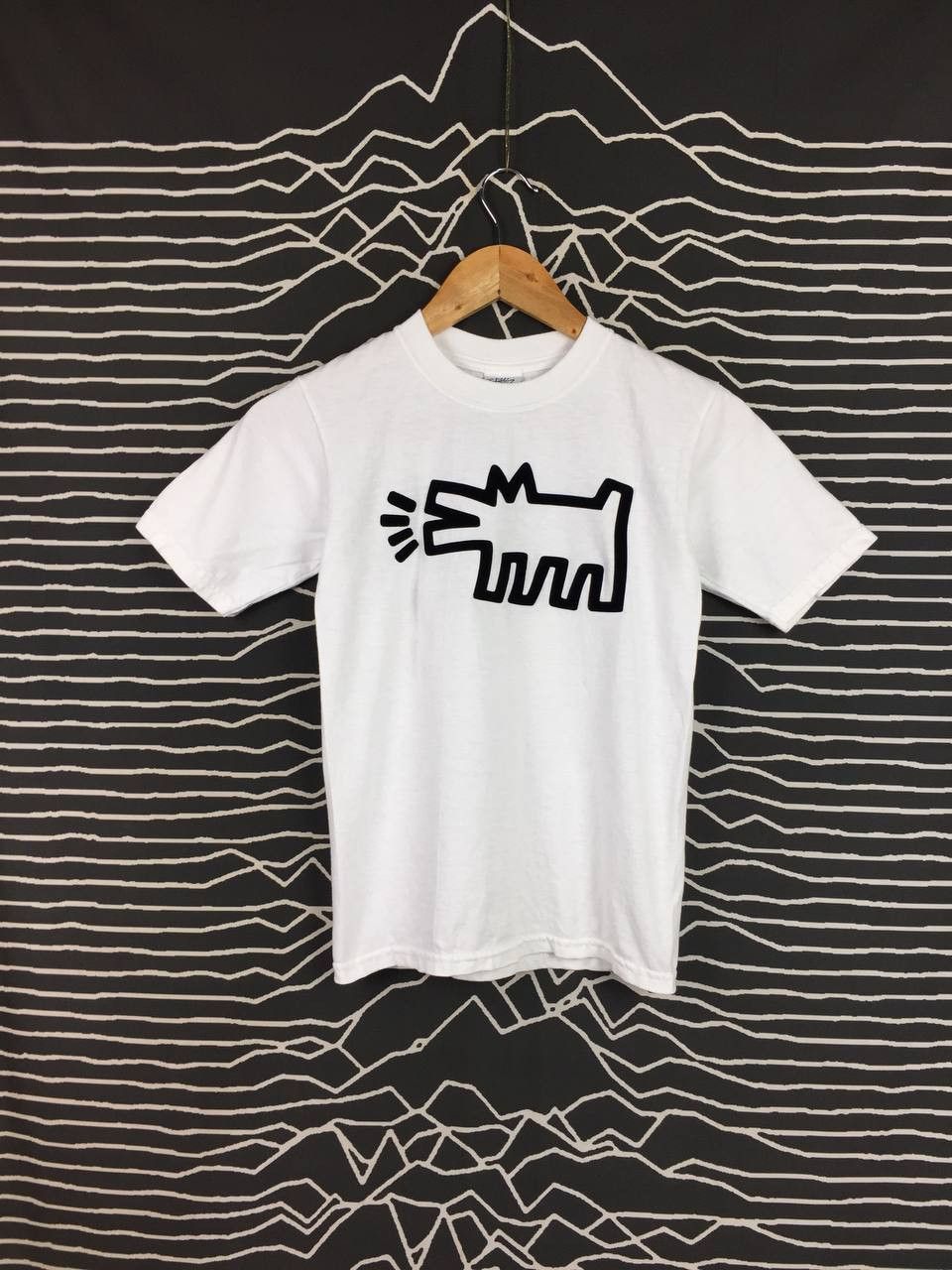 Keith Haring Vtg Keith Haring Pop Shop Barking Dog Made In Usa Tee Size US XXS / EU 40 - 1 Thumbnail