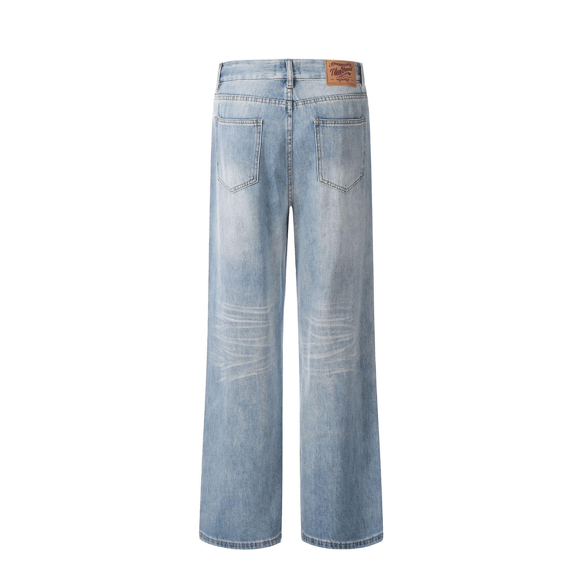 Japanese Brand × Vintage American retro blue straight wide-leg jeans Size US 32 / EU 48 - 3 Thumbnail
