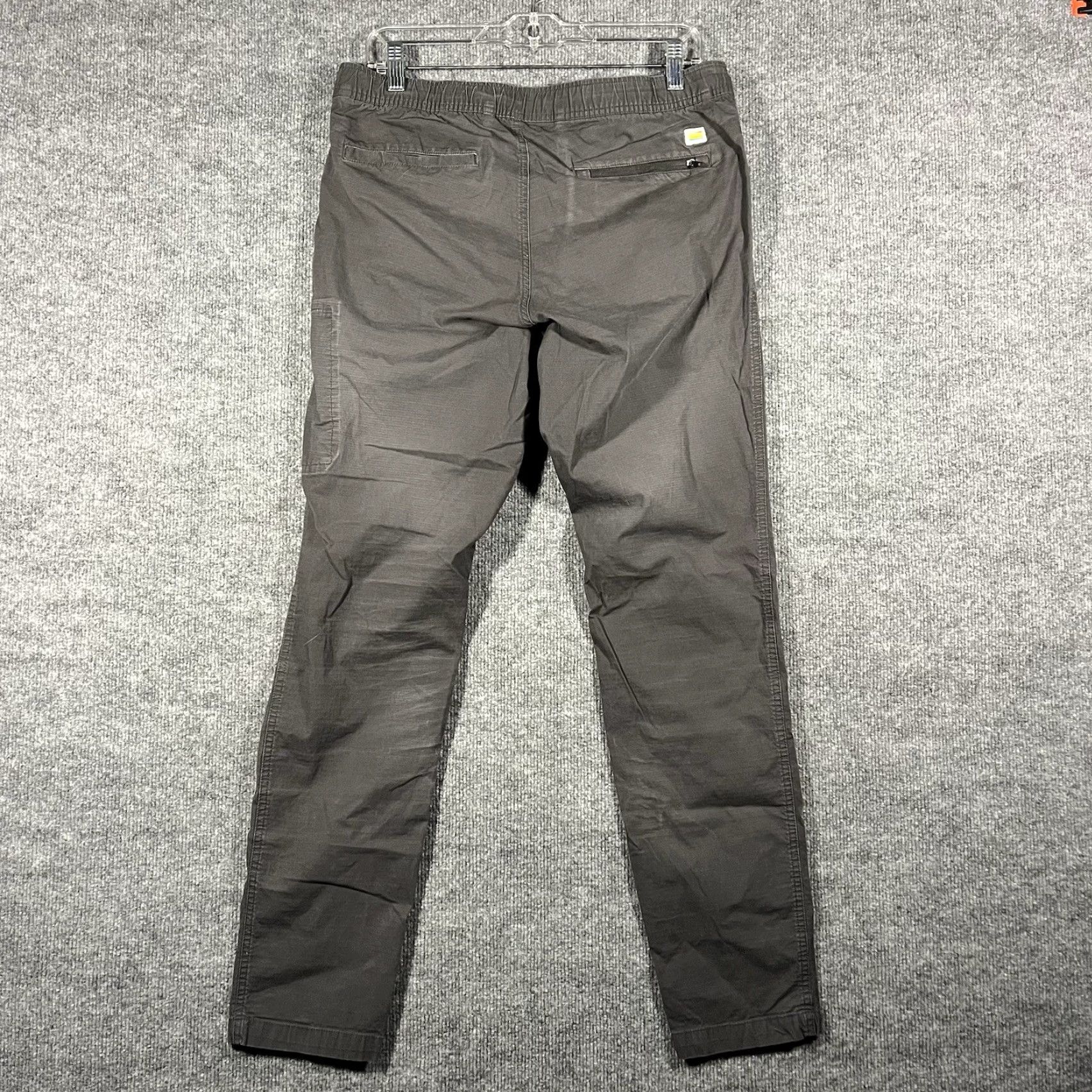 Vuori Vuori Pants Mens M Charcoal Black Ripstop Climber Drawstring Organic Cotton Jogger Zip Pocket Adjustable Waist Lightweight Mens Regular Size US 31 - 7 Thumbnail