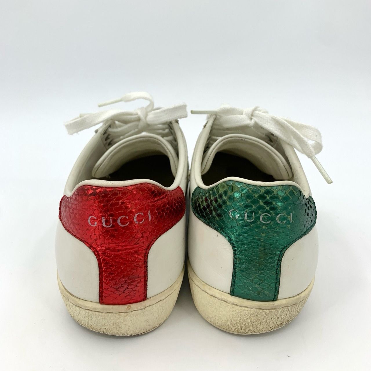 Gucci Gucci Ace Series Embroidered Leather Lace-Up Sneakers in Whi Size US 5.5 / IT 35.5 - 7 Thumbnail