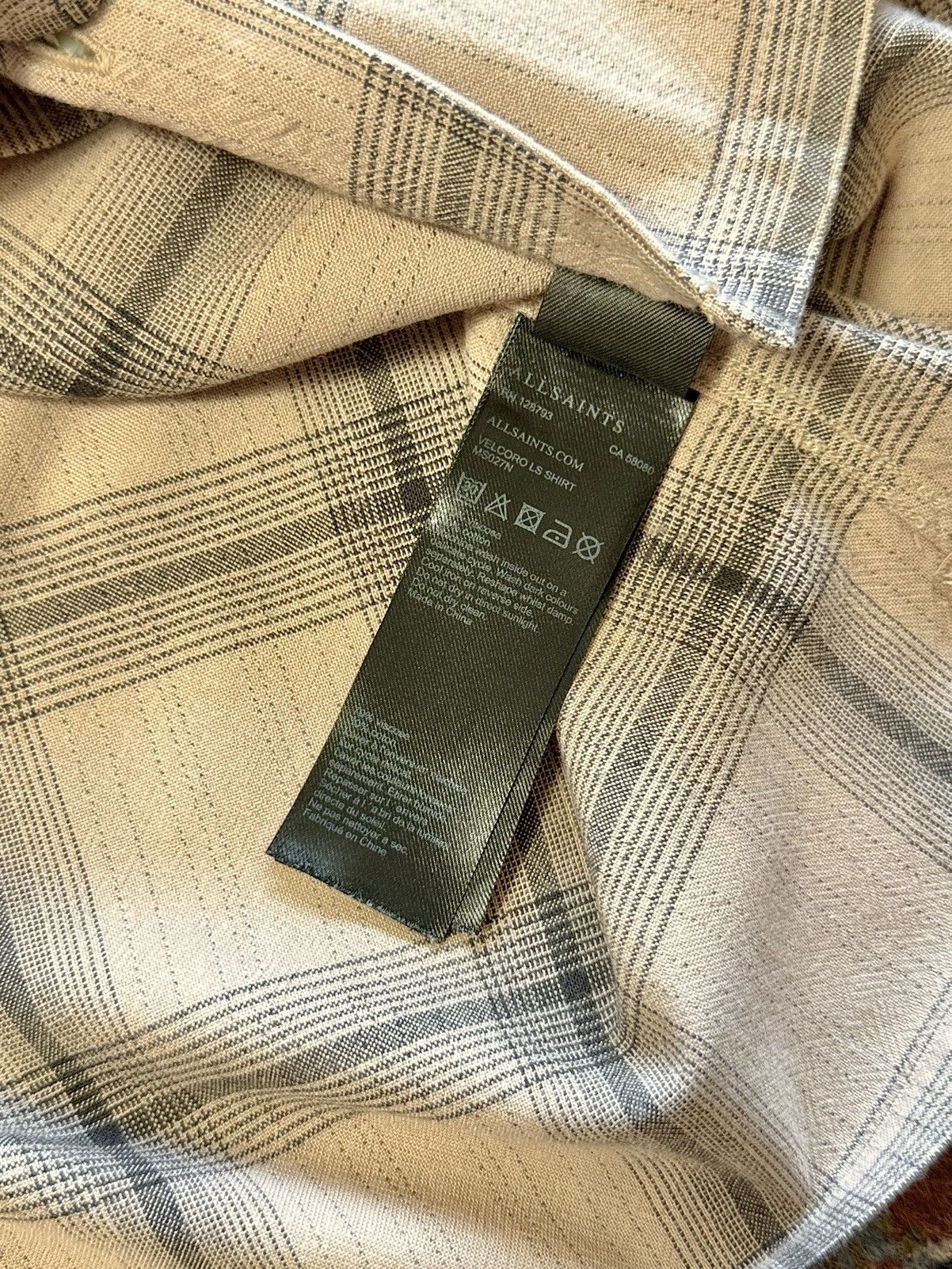 Allsaints Allsaints Flannel Distressed Velcoro Check Long Sleeve Shirt Size US M / EU 48-50 / 2 - 17 Thumbnail